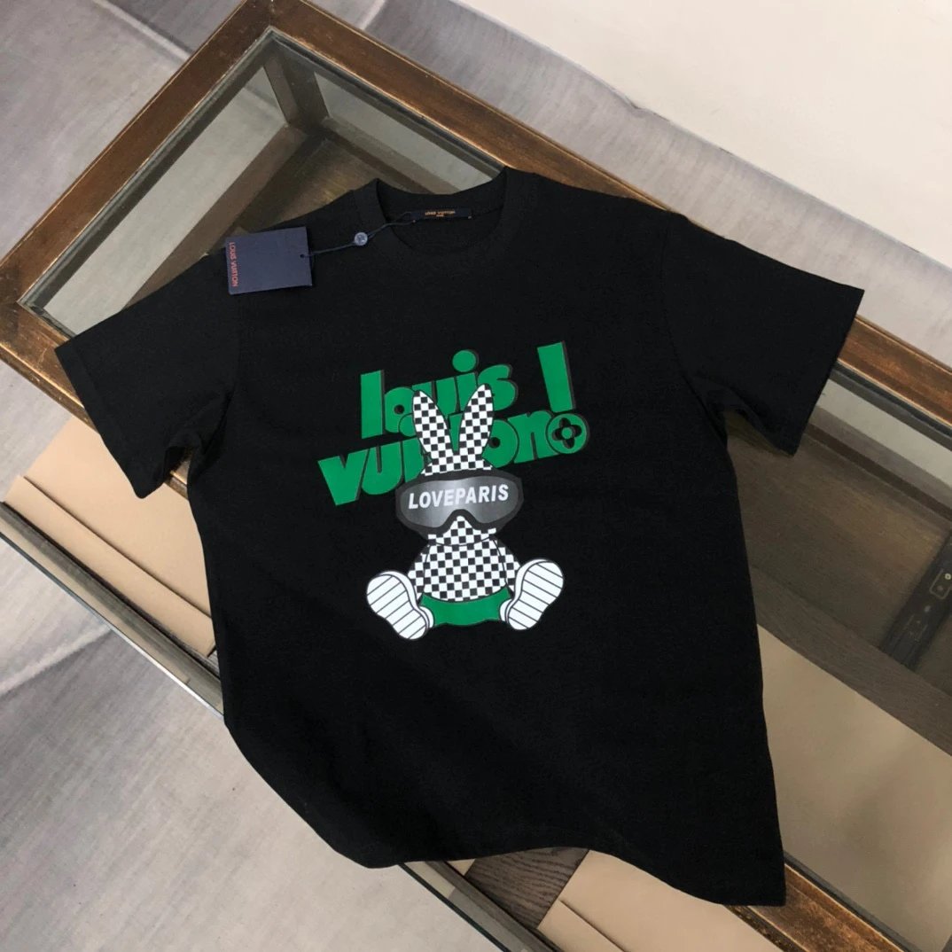 Louis Vuitton Logo Print Black T-Shirt - 6