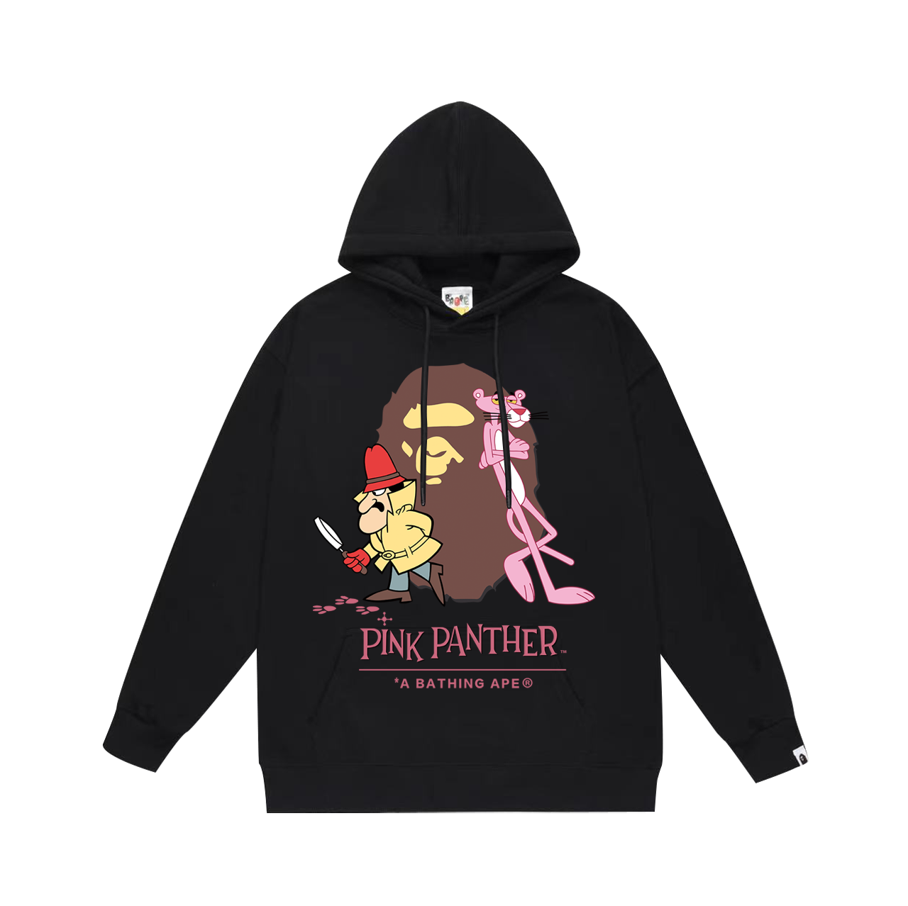 BAPE x Pink Panther Collab Hoodie Black