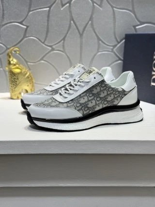 Dior Dior1 Runner Oblique White Grey