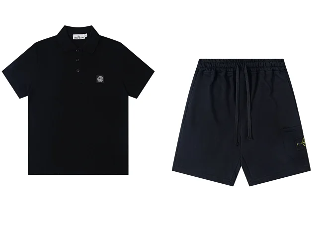 Stone Island Matching Sets Short-Sleeve Polo and Drawstring Shorts Set product detail image 6