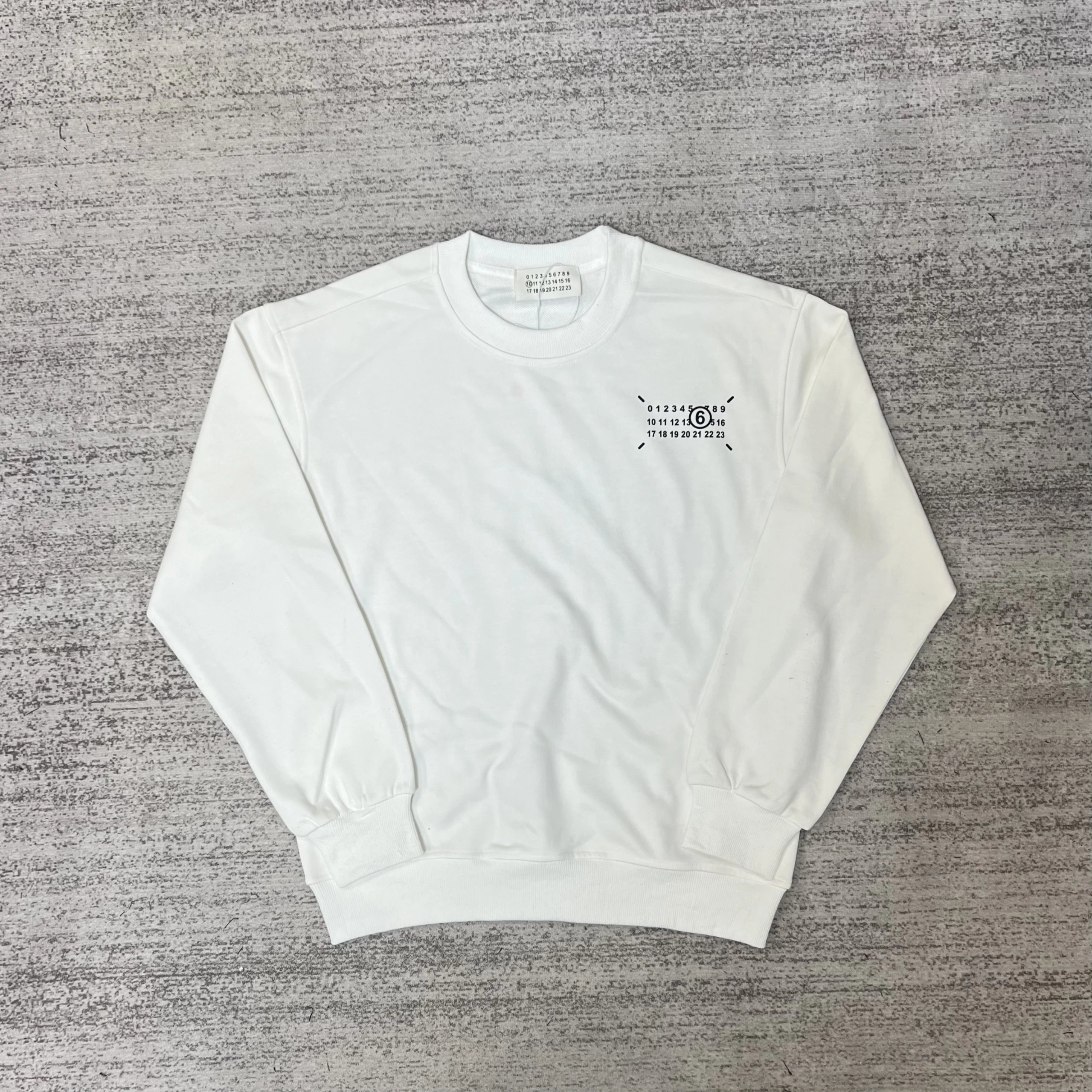 Supreme x Maison Margiela Number Grid Crewneck Black Hoodie - 12