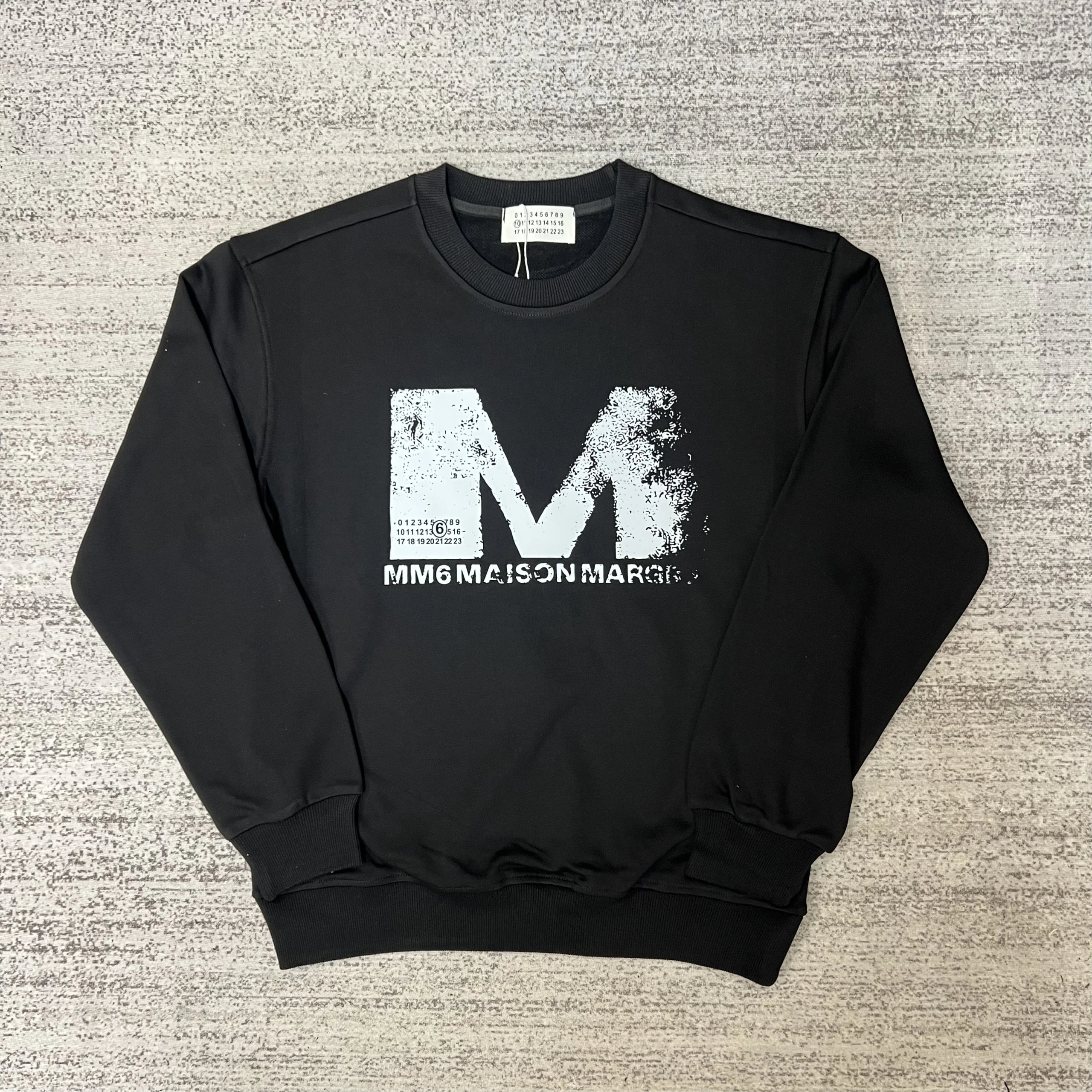 Supreme x Maison Margiela Number Grid Crewneck Black Hoodie - 31