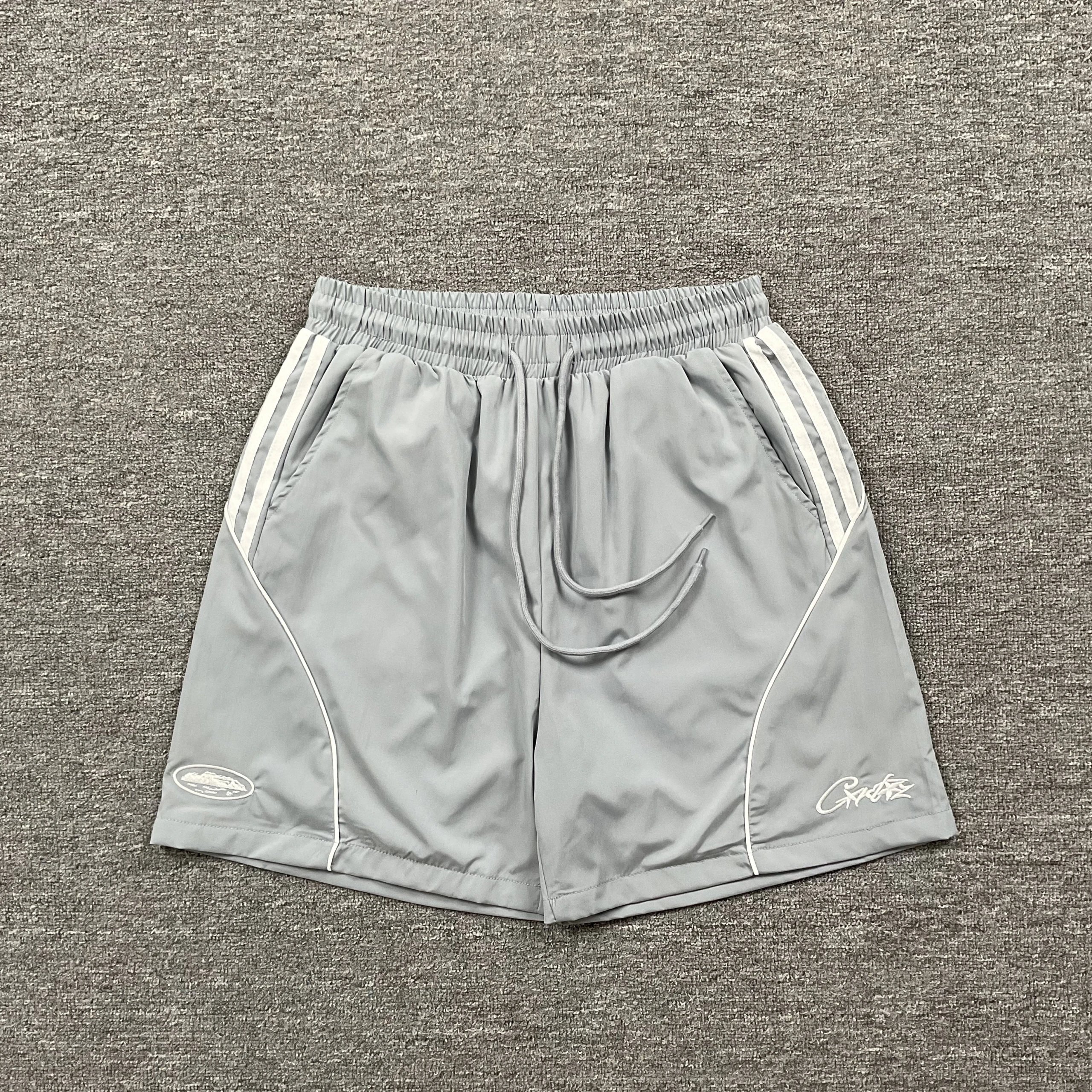 Unbranded Shorts Color-block drawstring with chenille letter-and-star patches — 12