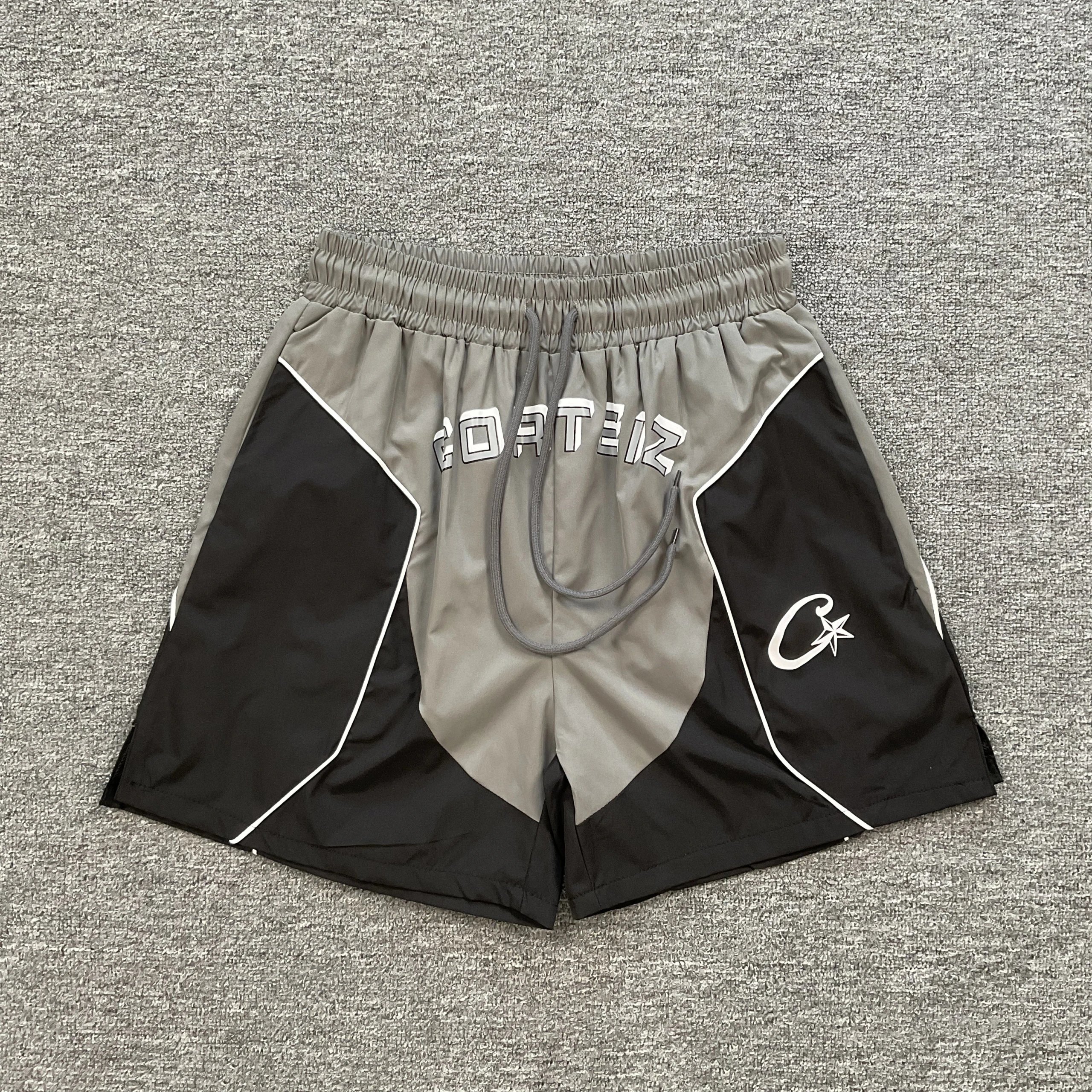 Unbranded Shorts Color-block drawstring with chenille letter-and-star patches image 11