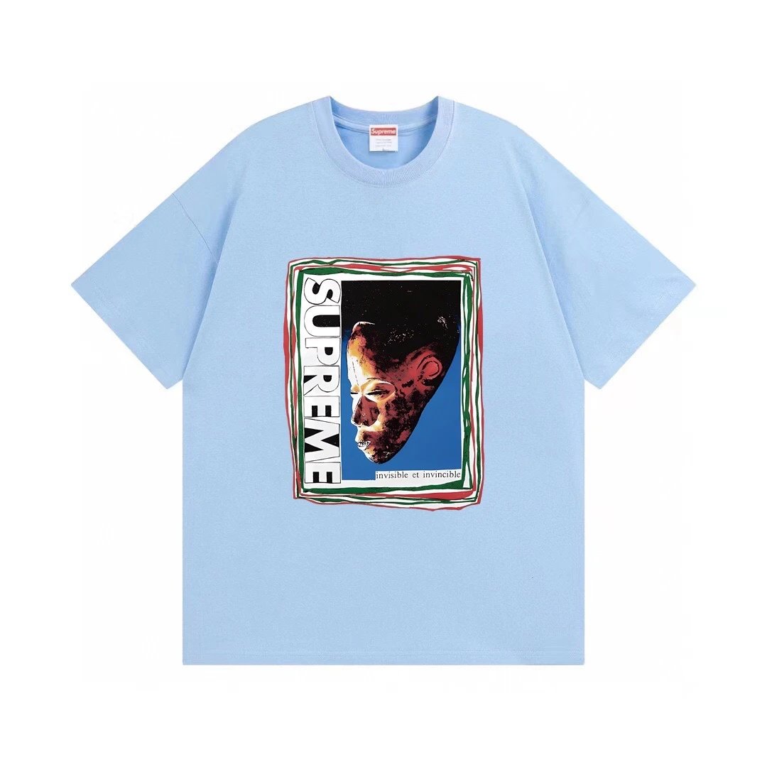 Supreme Invisible Et Invincible Tee Light Blue