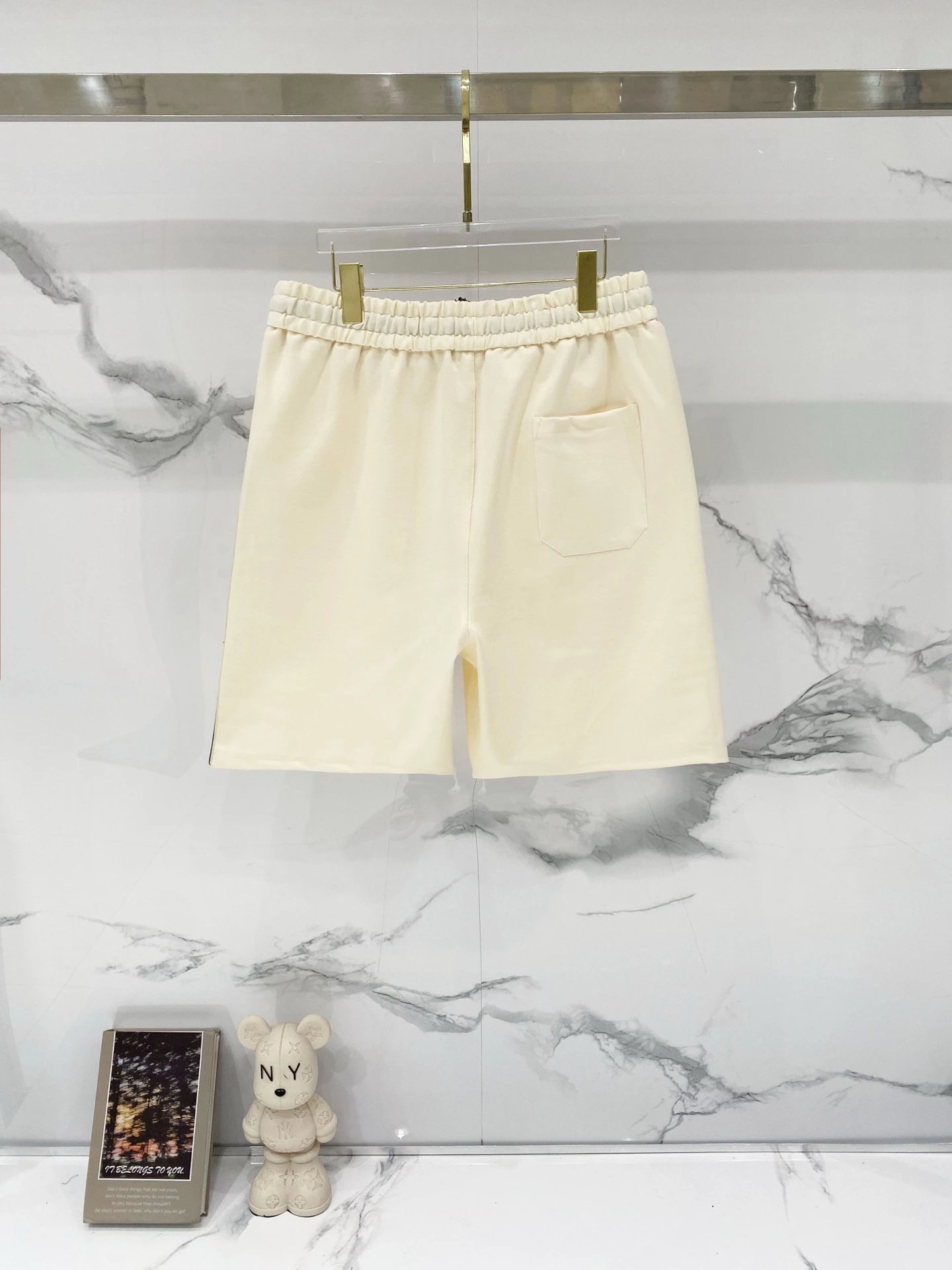 Loewe Shorts Anagram-embroidered drawstring with contrast side stripes image 3