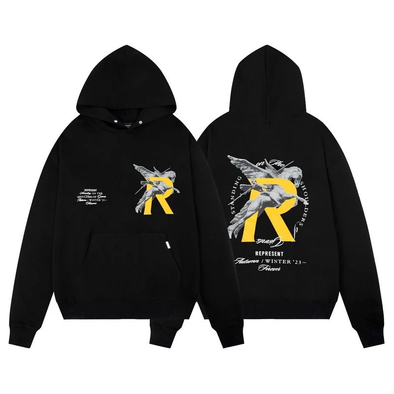 Represent Vintage Pin-Up Graphic Hoodie Black - 2