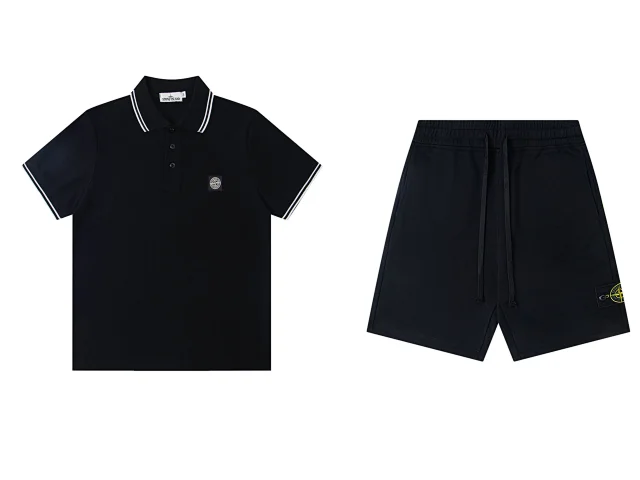 Stone Island Matching Sets Short-Sleeve Polo and Drawstring Shorts Set product detail image 5