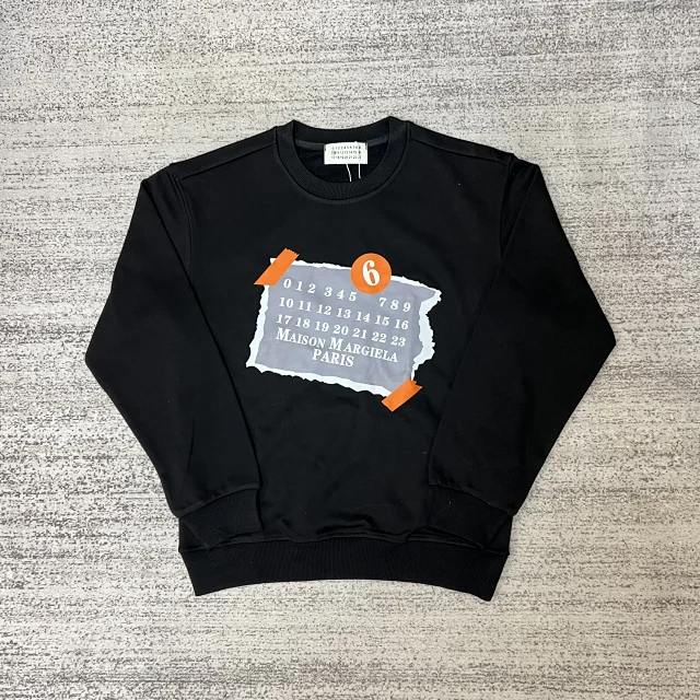 Maison Margiela Hoodies & Sweatshirts Crewneck sweatshirt with numeric graphic print product detail image 32