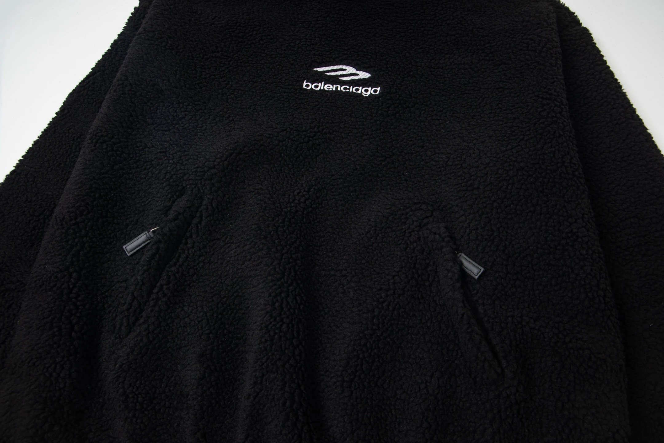 [ABC19-15] Lamb wool embroidered zipper long sleeve hooded pullover sweater