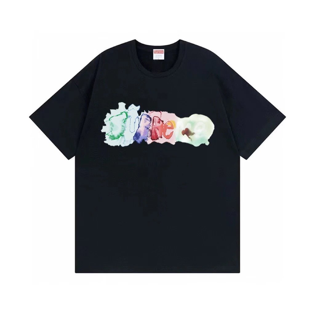 Supreme Watercolor Logo Tee Black