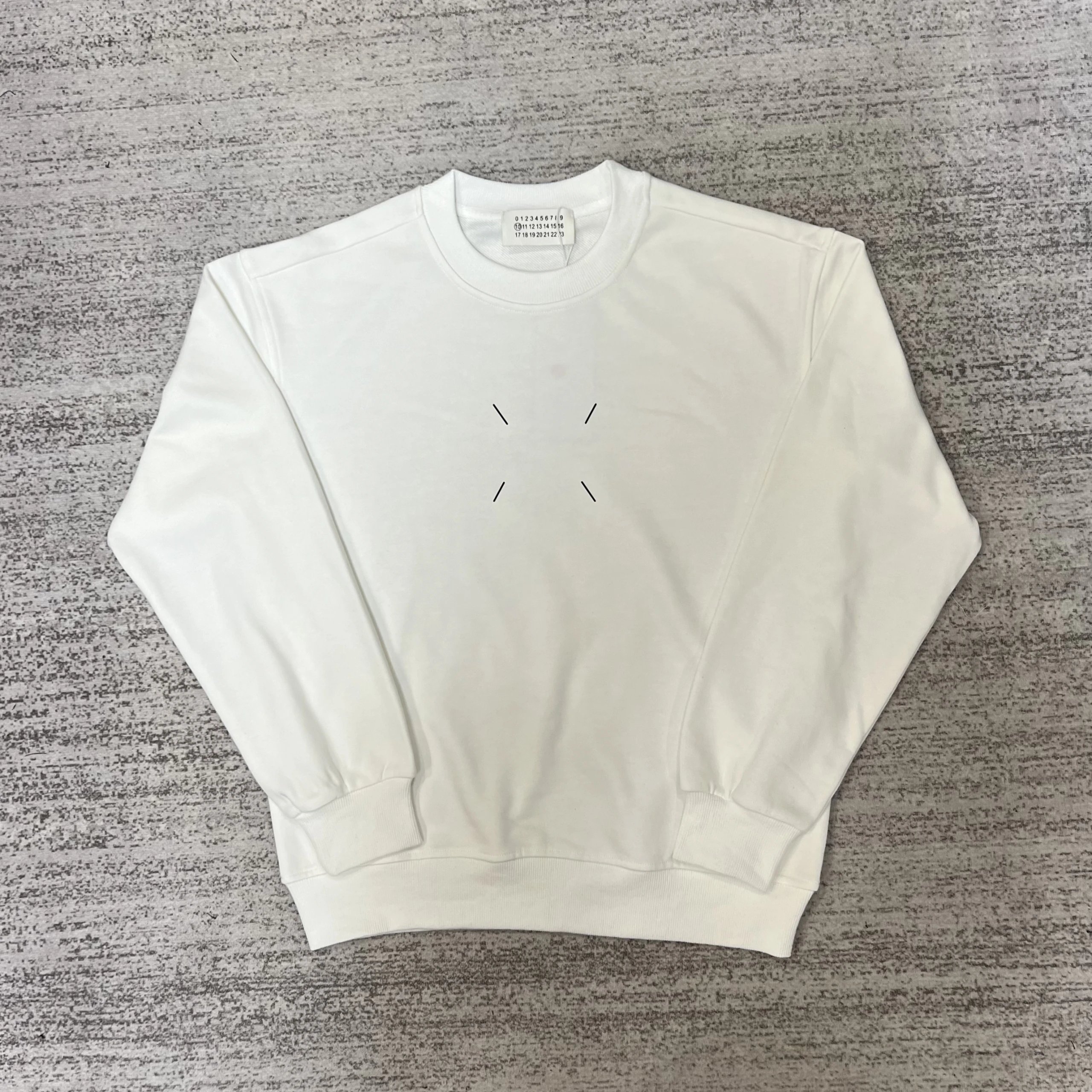 Supreme x Maison Margiela Number Grid Crewneck Black Hoodie - 22