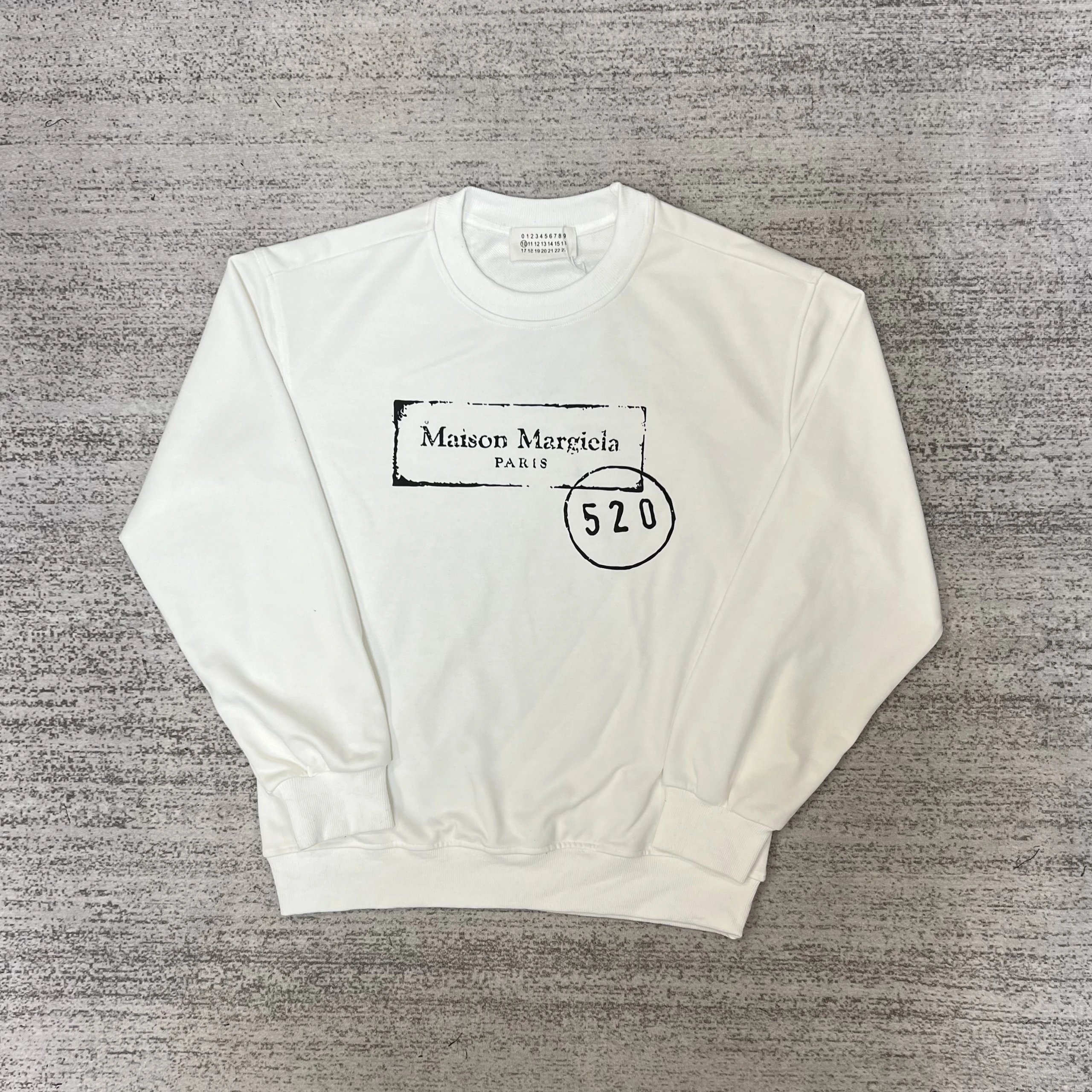 Supreme x Maison Margiela Number Grid Crewneck Black Hoodie - 23