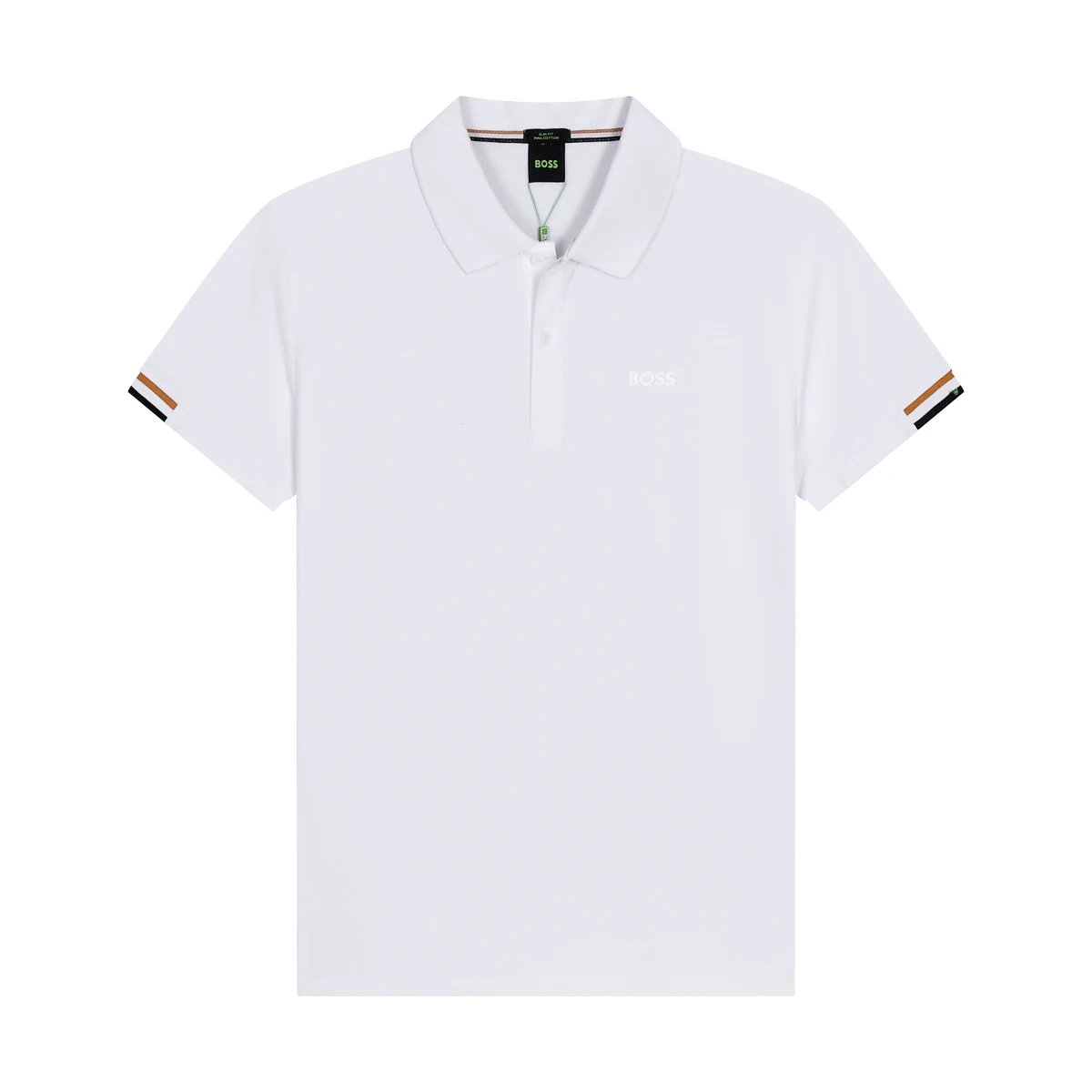 Hugo Boss Pio Polo White Orange Cuff