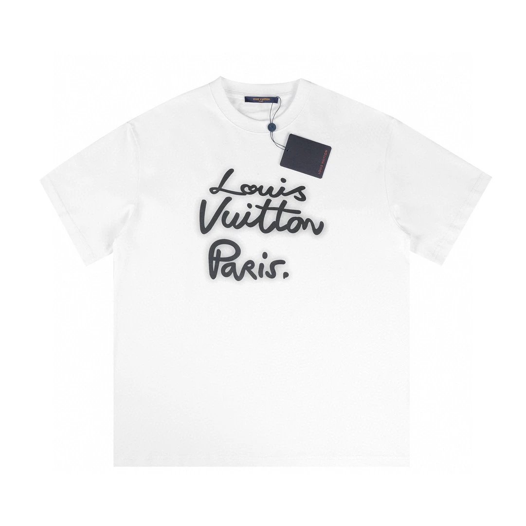 Louis Vuitton Paris Script Logo Tee White
