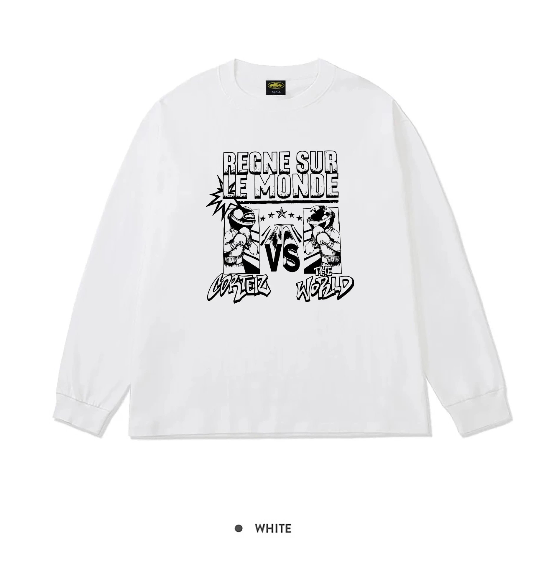 Corteiz Stacked Logo Long Sleeve T-Shirt White - 8