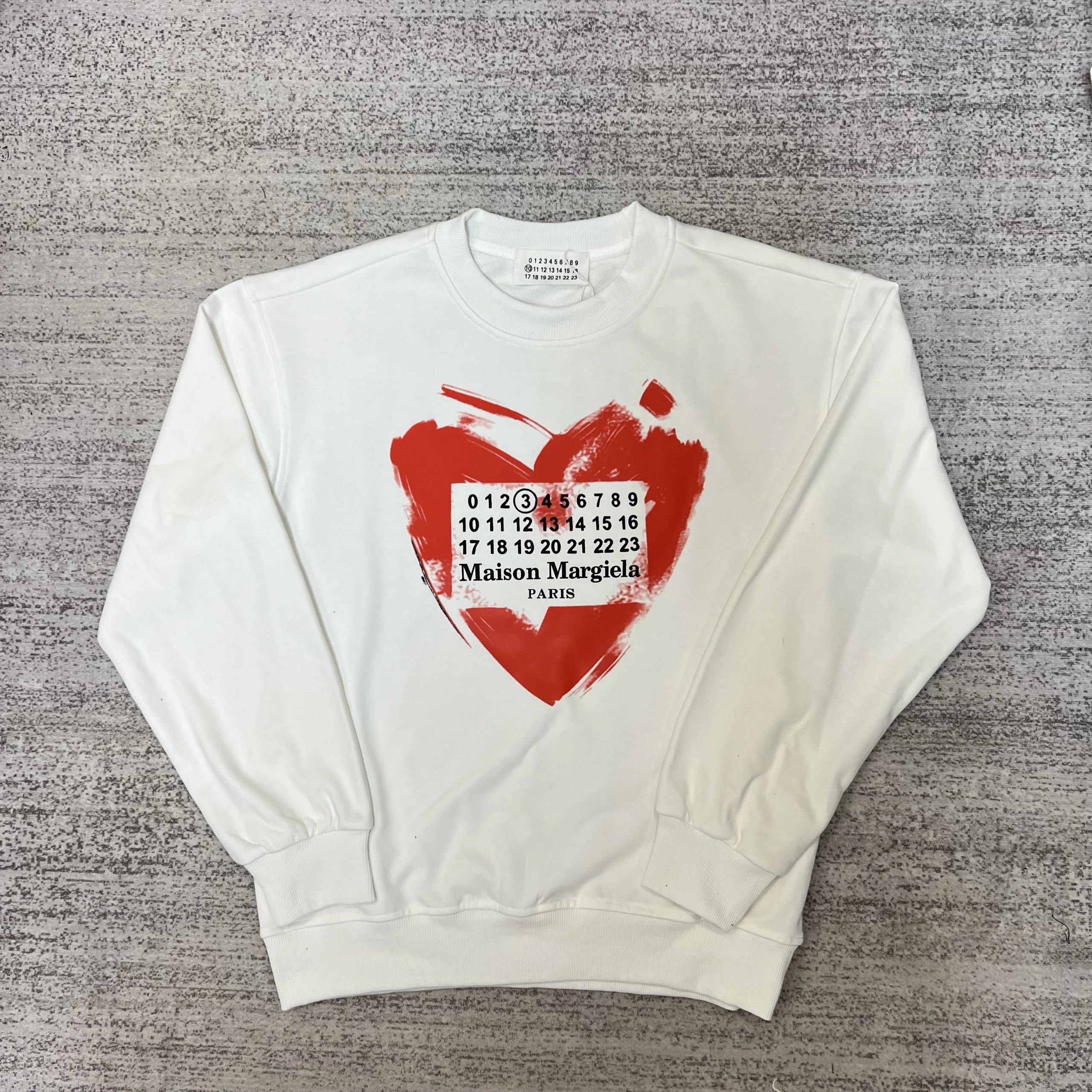 Maison Margiela MM6 Logo Print White Sweatshirt - 24