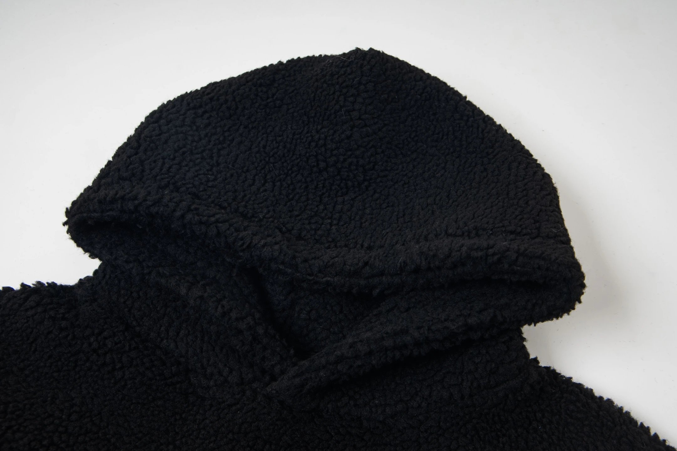 [ABC19-15] Lamb wool embroidered zipper long sleeve hooded pullover sweater