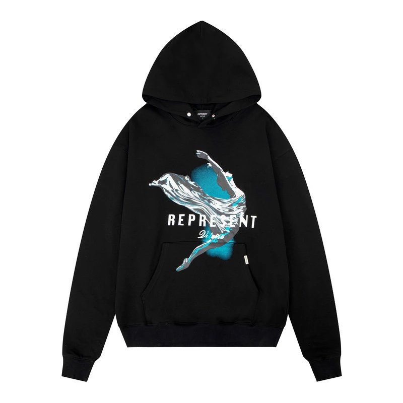 Represent Vintage Pin-Up Graphic Hoodie Black - 14