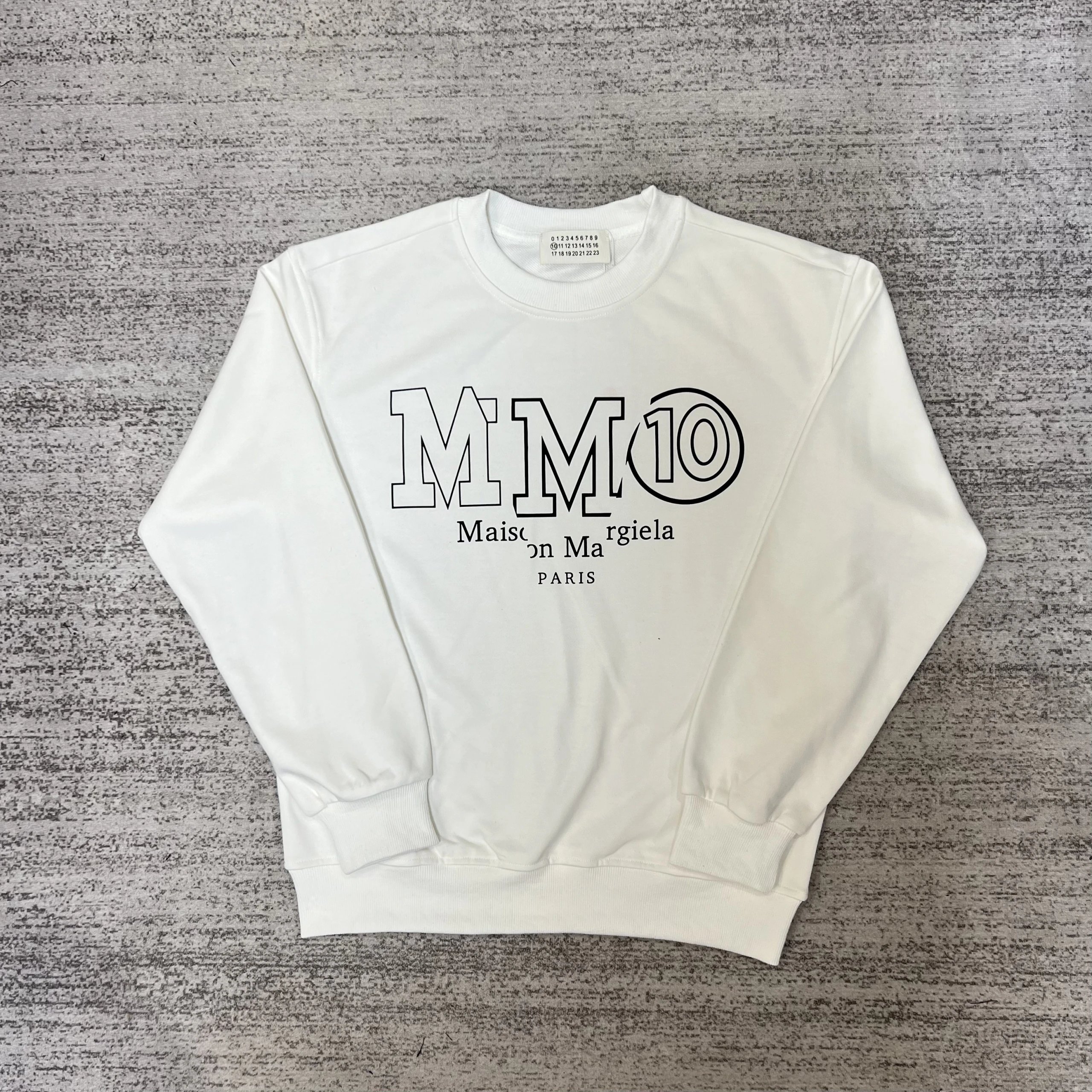 Supreme x Maison Margiela Number Grid Crewneck Black Hoodie - 17