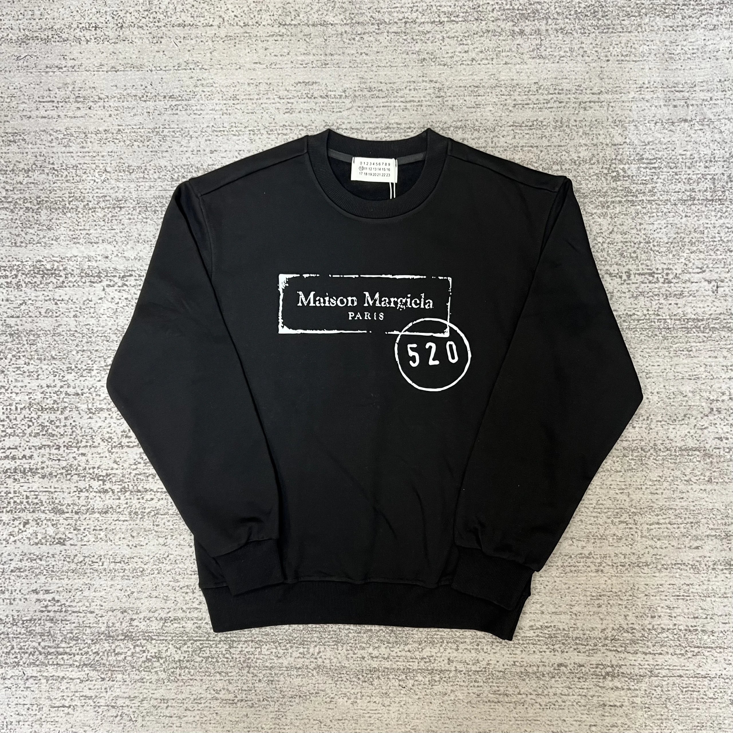 Supreme x Maison Margiela Number Grid Crewneck Black Hoodie - 24