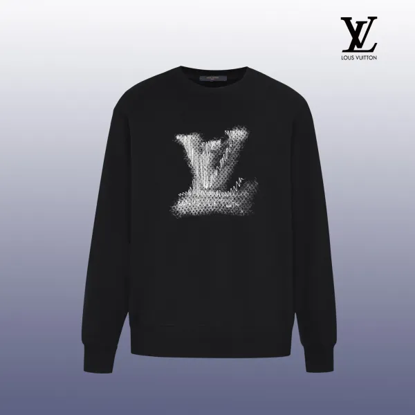 Louis Vuitton Monogram Sketch LV Sweatshirt Black Sweater - 1