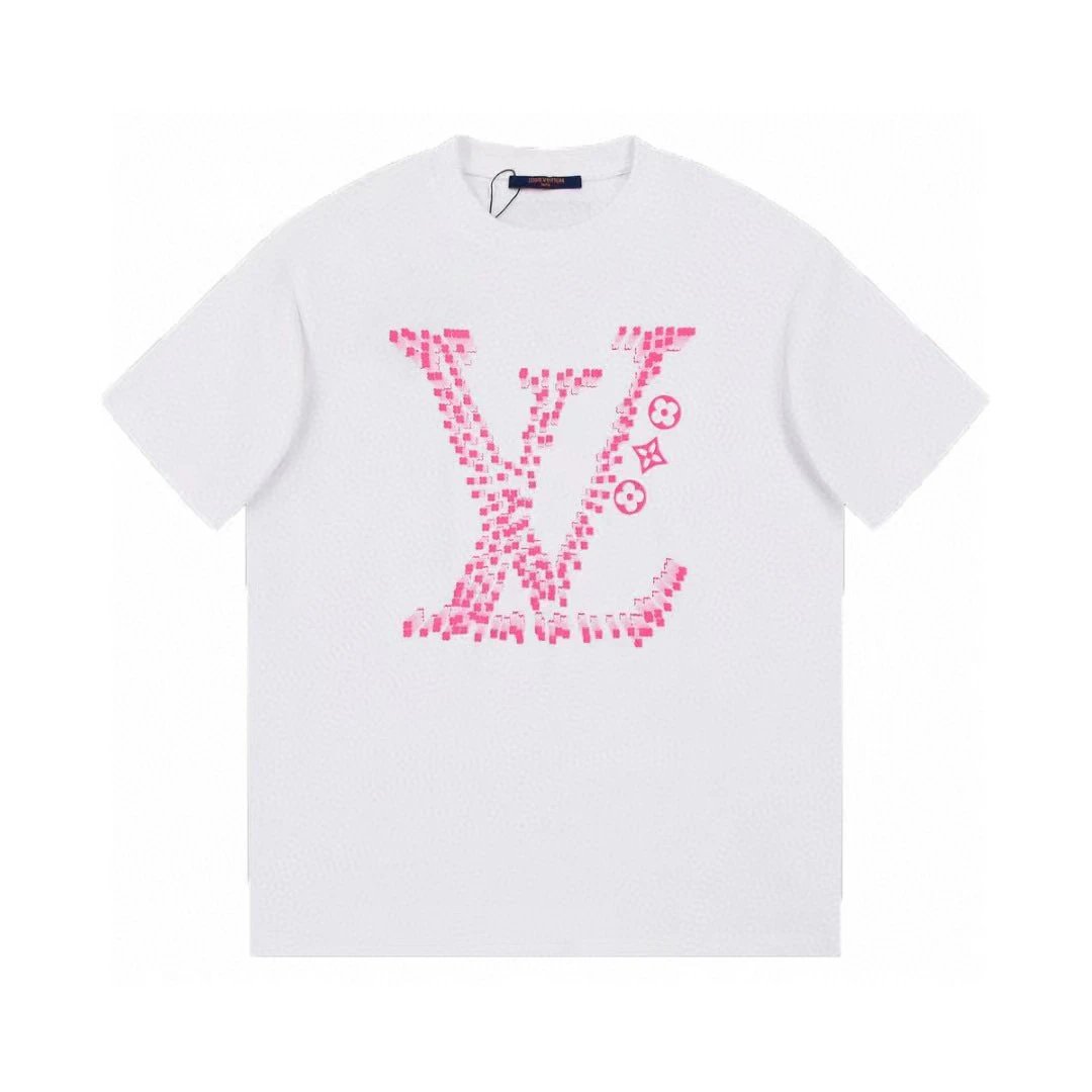 Louis Vuitton Pixel LV Logo T-Shirt White