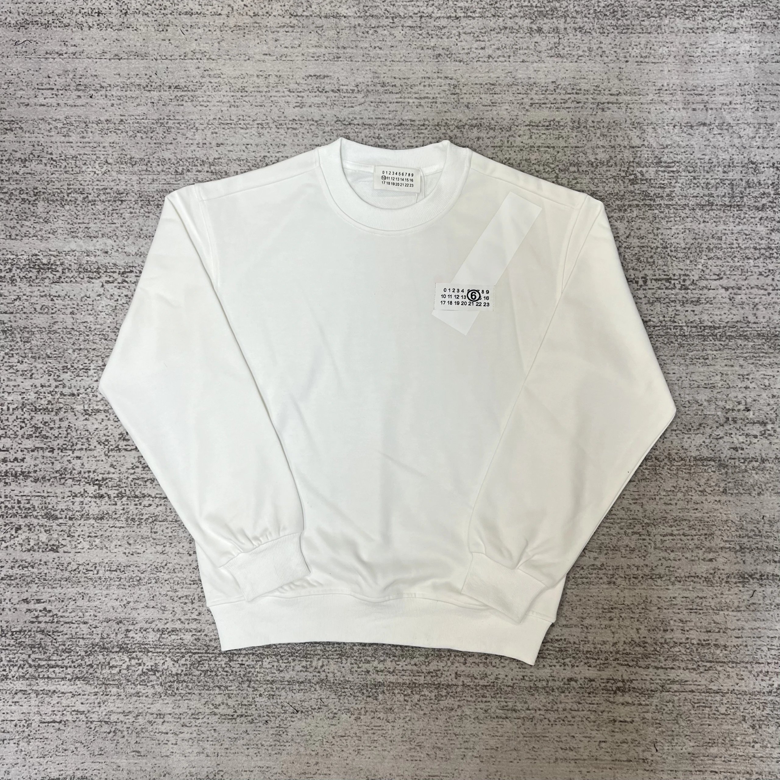 Supreme x Maison Margiela Number Grid Crewneck Black Hoodie - 36