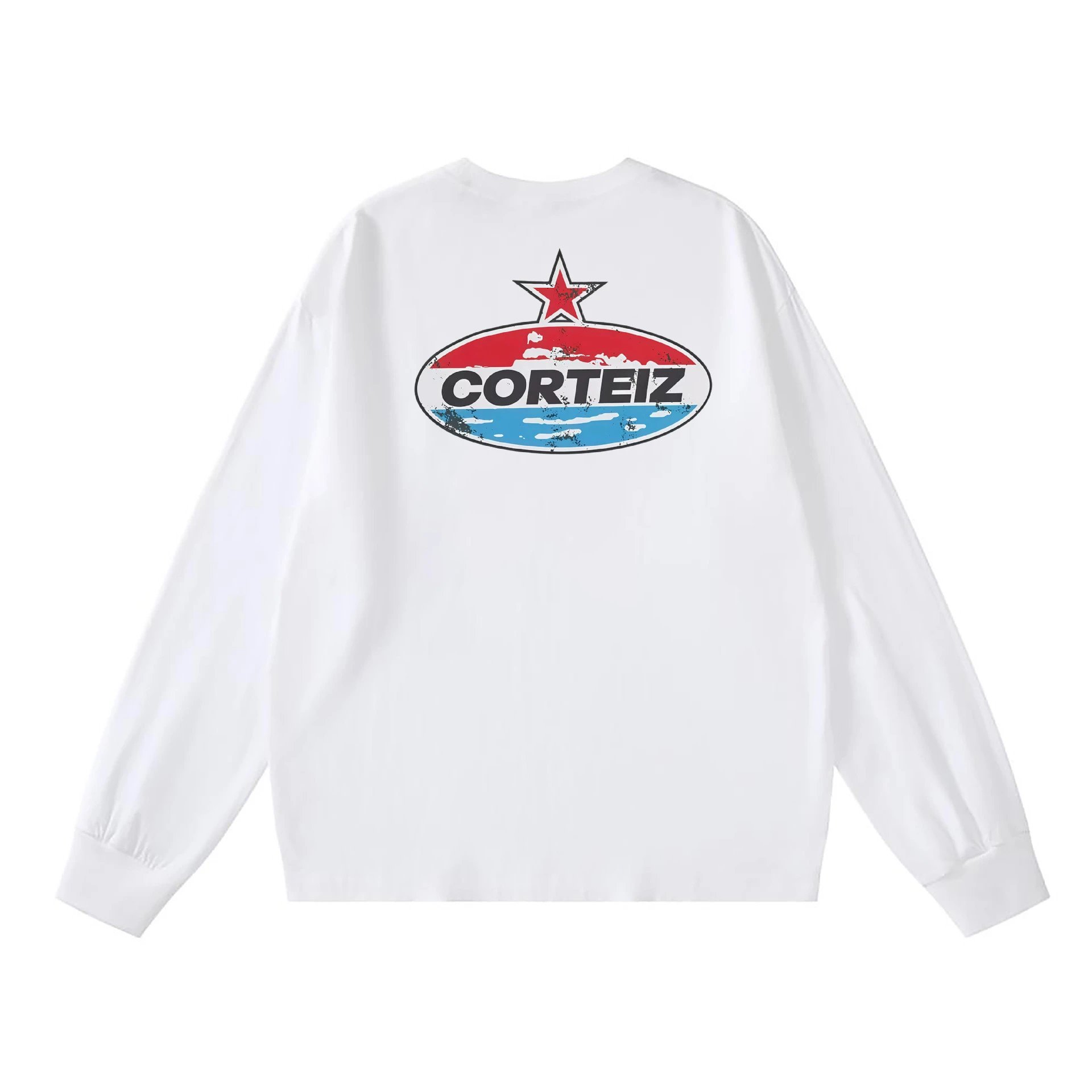 Corteiz Target Logo Long Sleeve T-Shirt White - 4