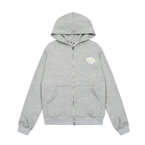 Design Zip-Up Hoodie Navy with Embroidered Logo - 6