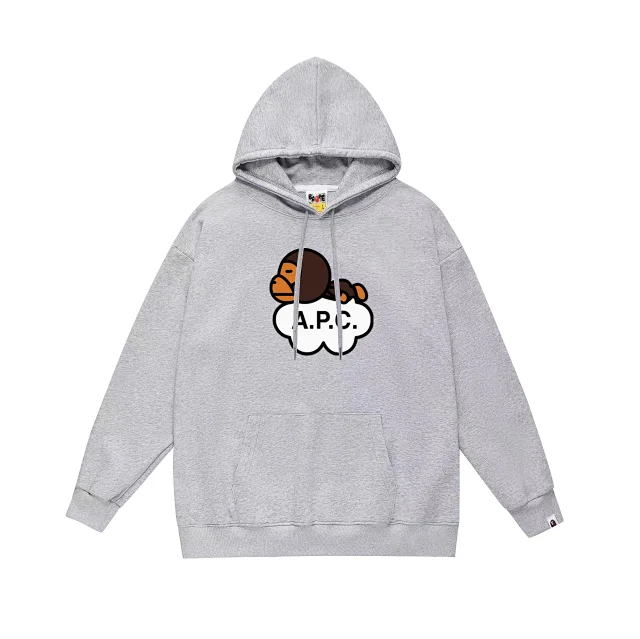 A BATHING APE Hoodies & Sweatshirts Graphic pullover hoodie with kangaroo pocket product detail image 6