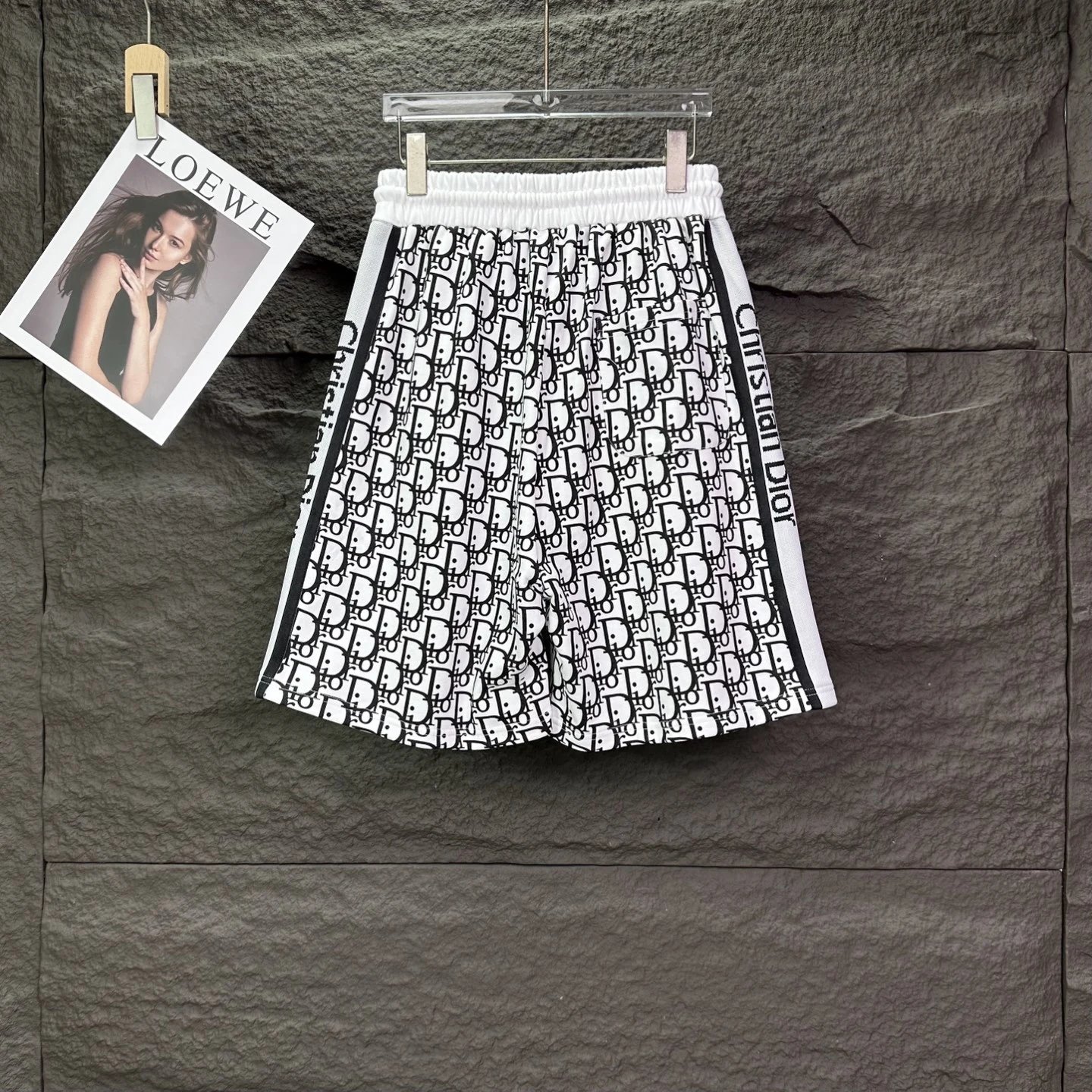Dior Shorts Oblique Logo Print Drawstring image 4