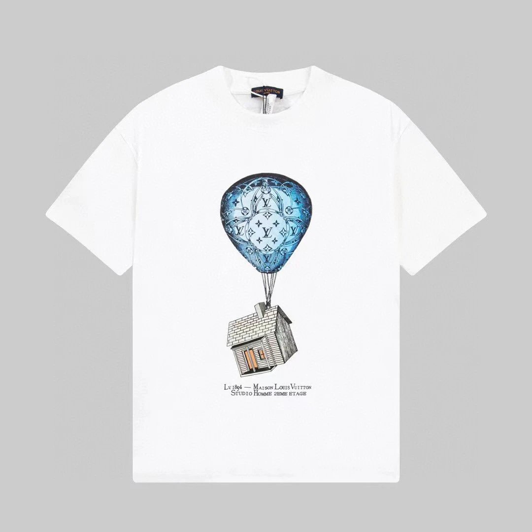 Louis Vuitton LV 1854 Maison Balloon House Graphic Tee White