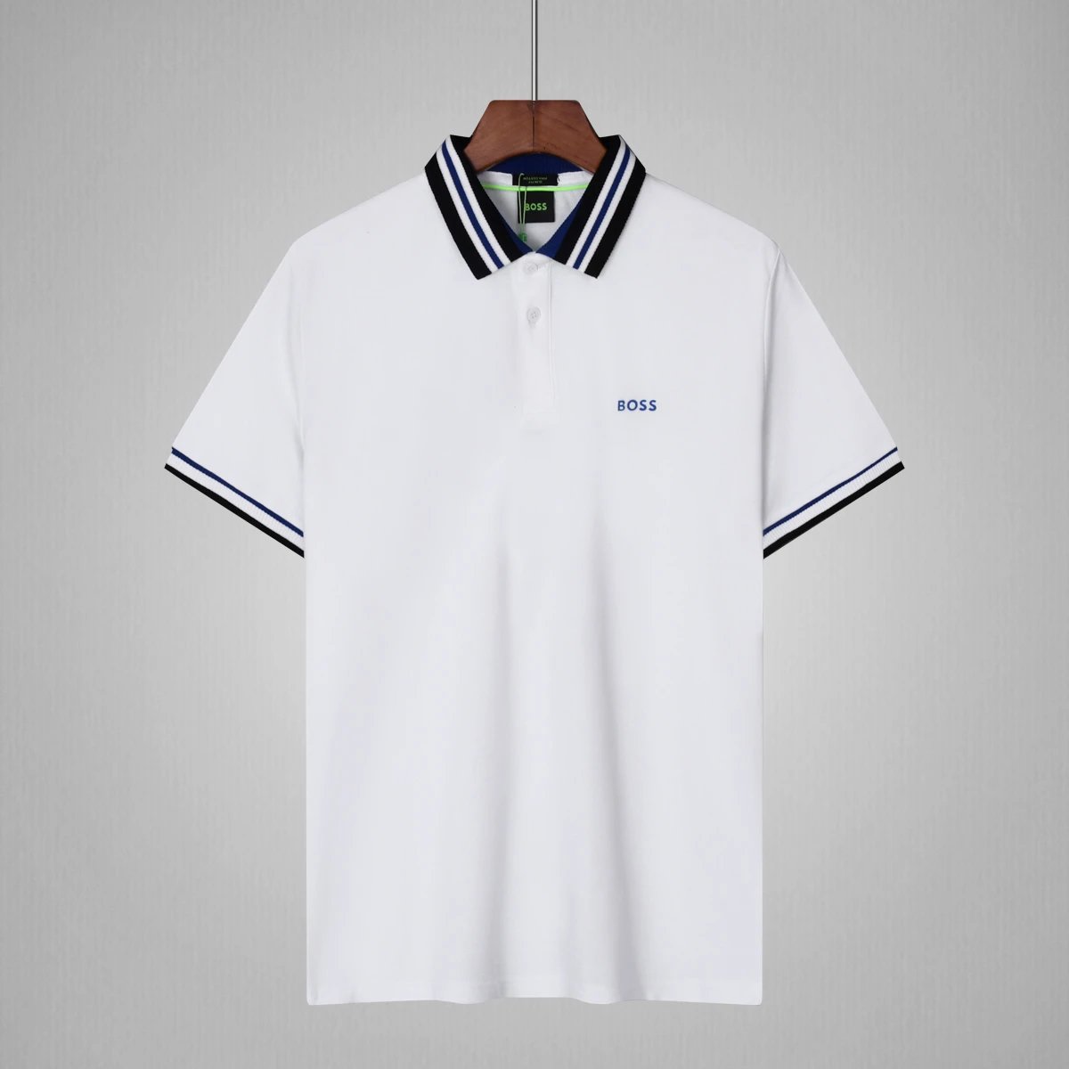 Hugo Boss Paddy Pro Polo White Blue Stripe