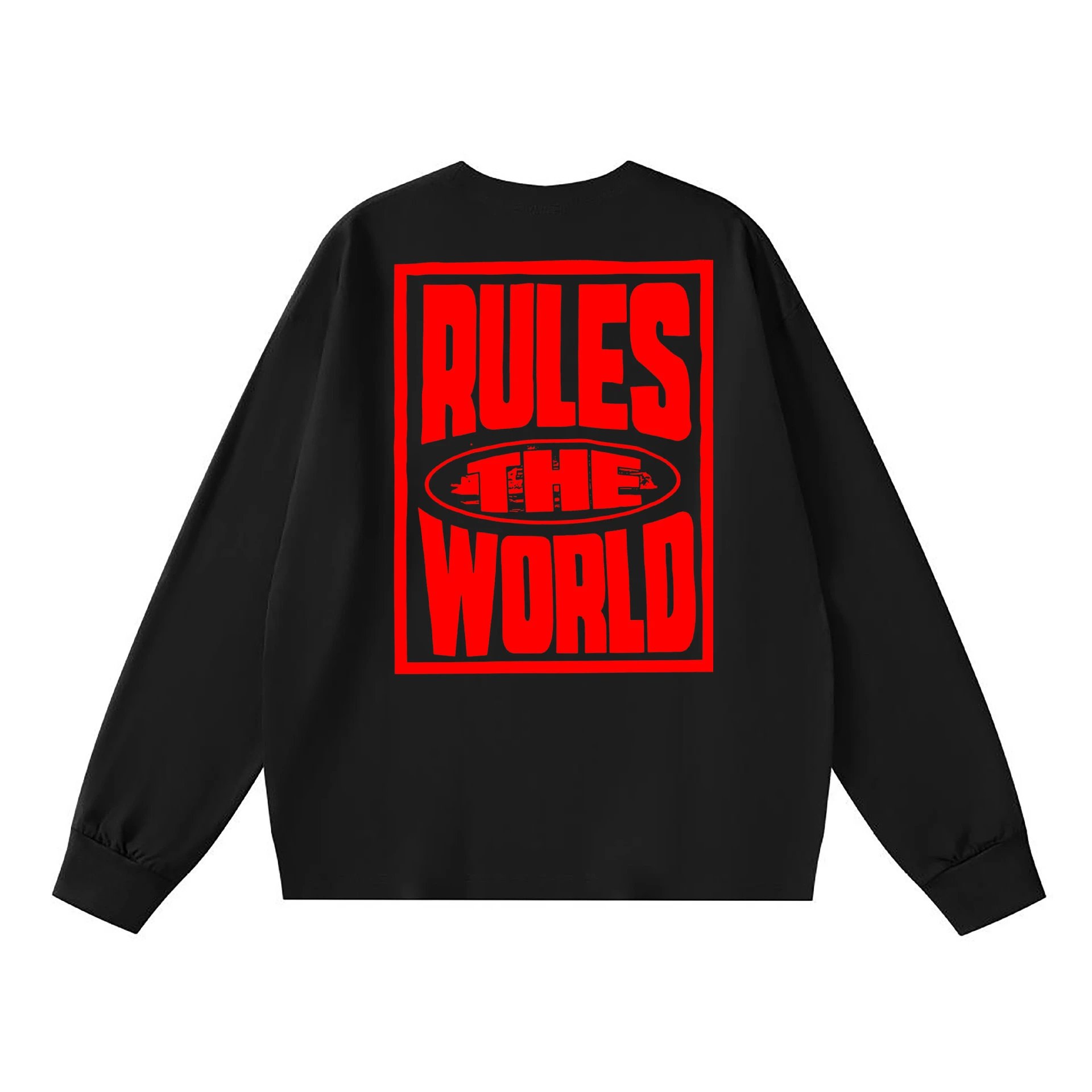 Design Rules The World Graphic Long-Sleeve Tee Black T-Shirts - 1