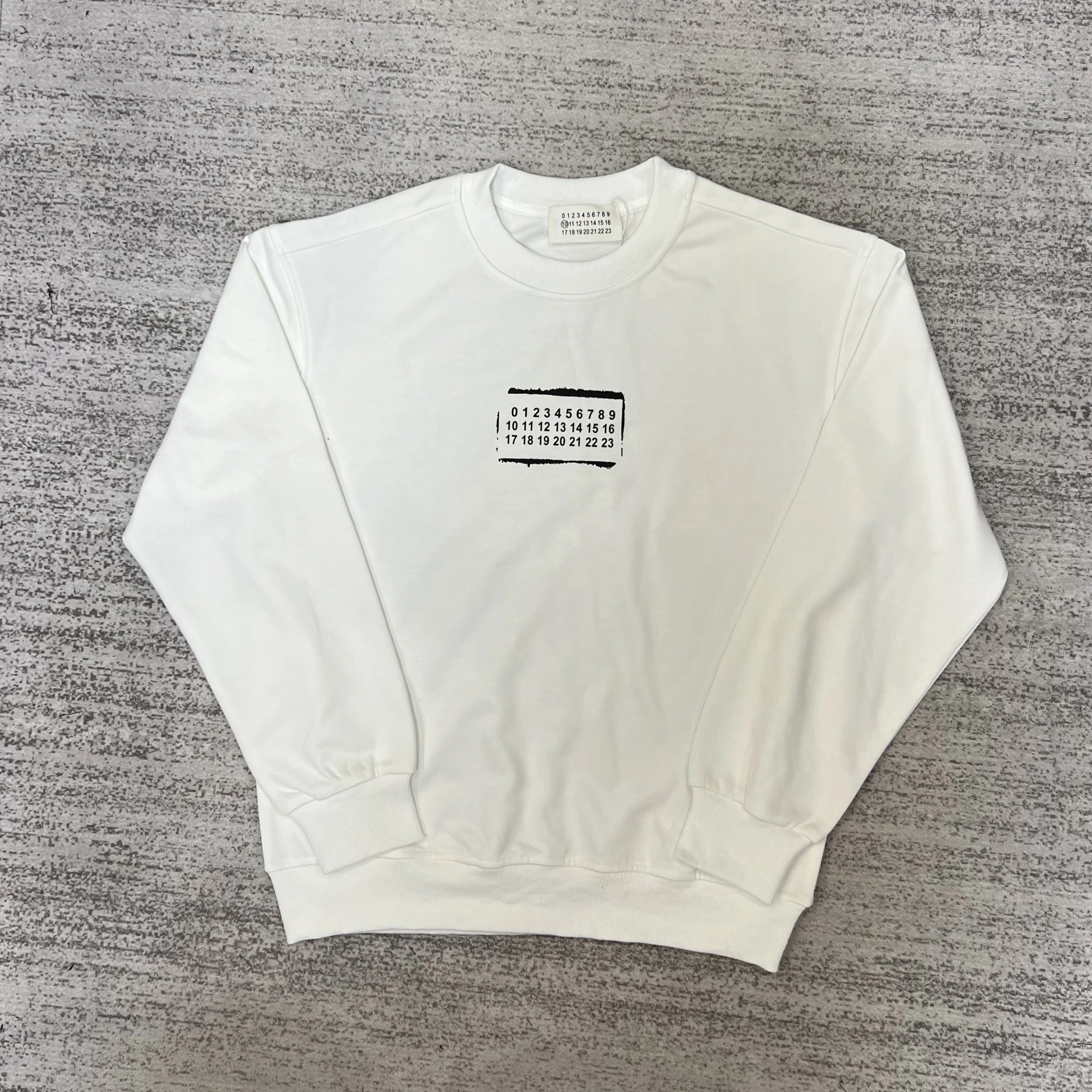 Supreme x Maison Margiela Number Grid Crewneck Black Hoodie - 25