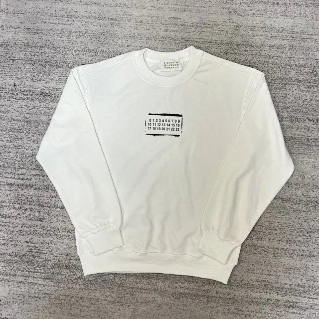 Maison Margiela Hoodies & Sweatshirts Crewneck sweatshirt with numeric graphic print product detail image 24