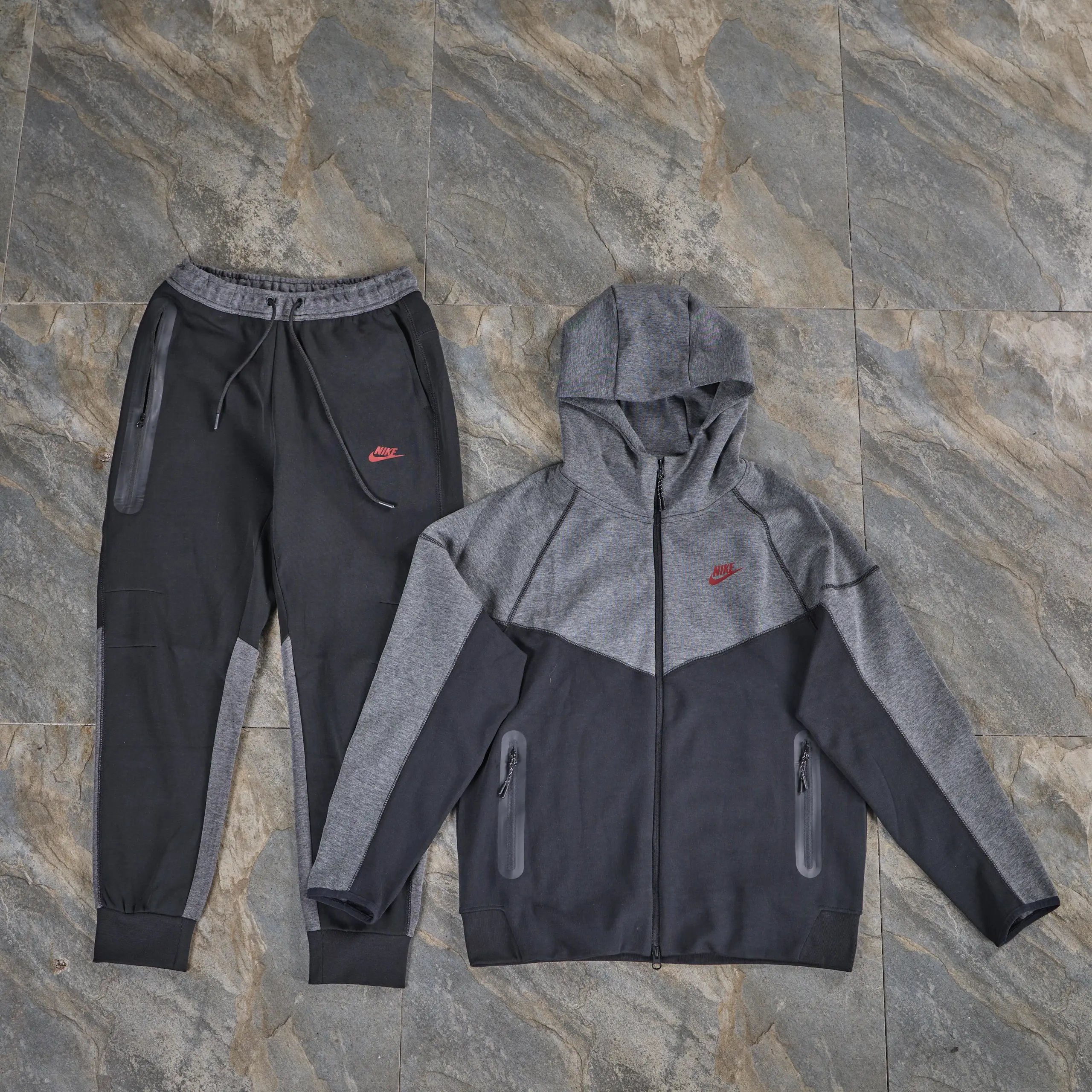 Black and dark gray outfit