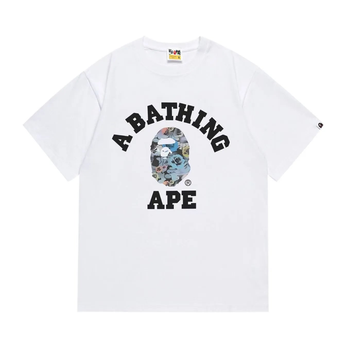 BAPE Rose Camo College Tee White
