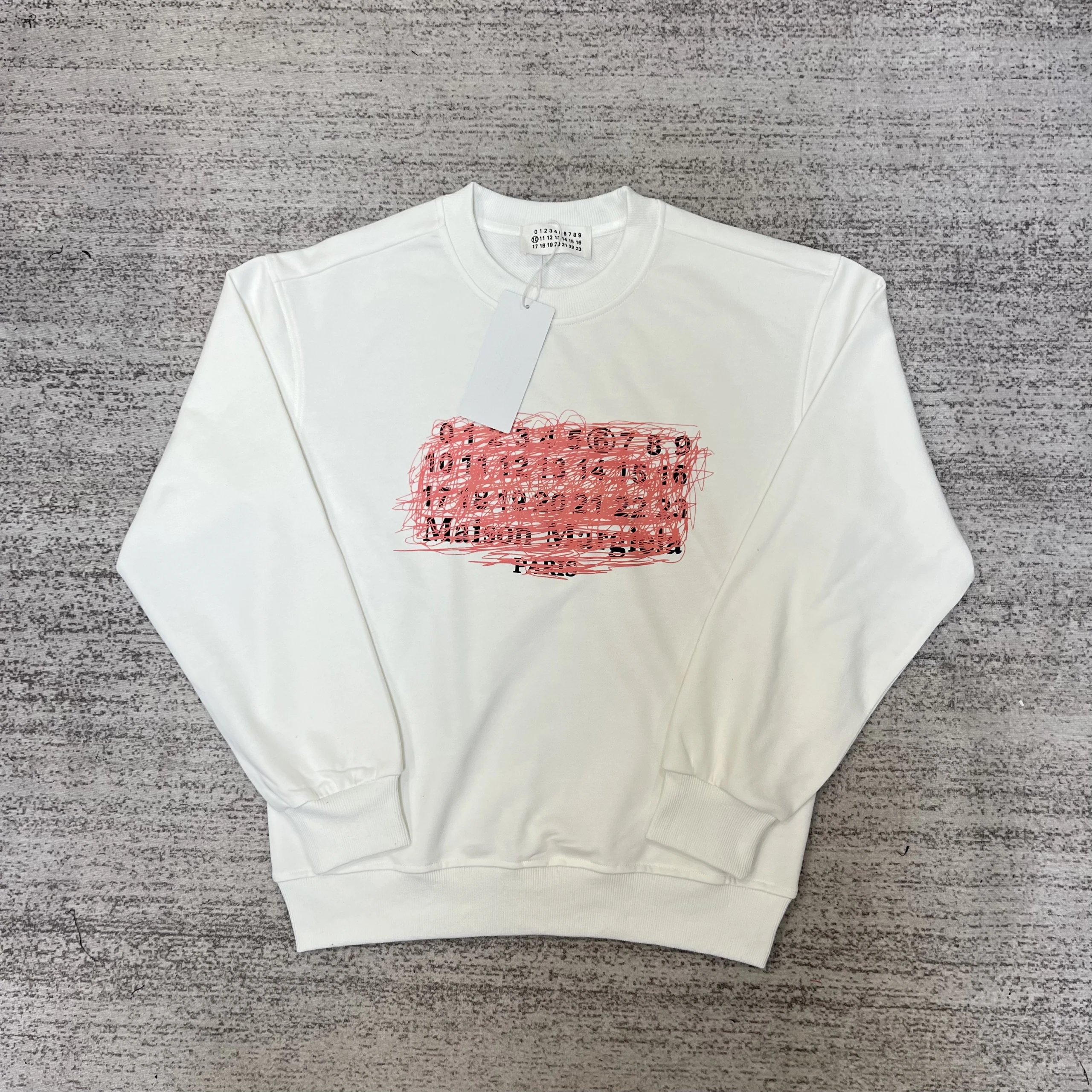 Maison Margiela MM6 Logo Print White Sweatshirt - 34