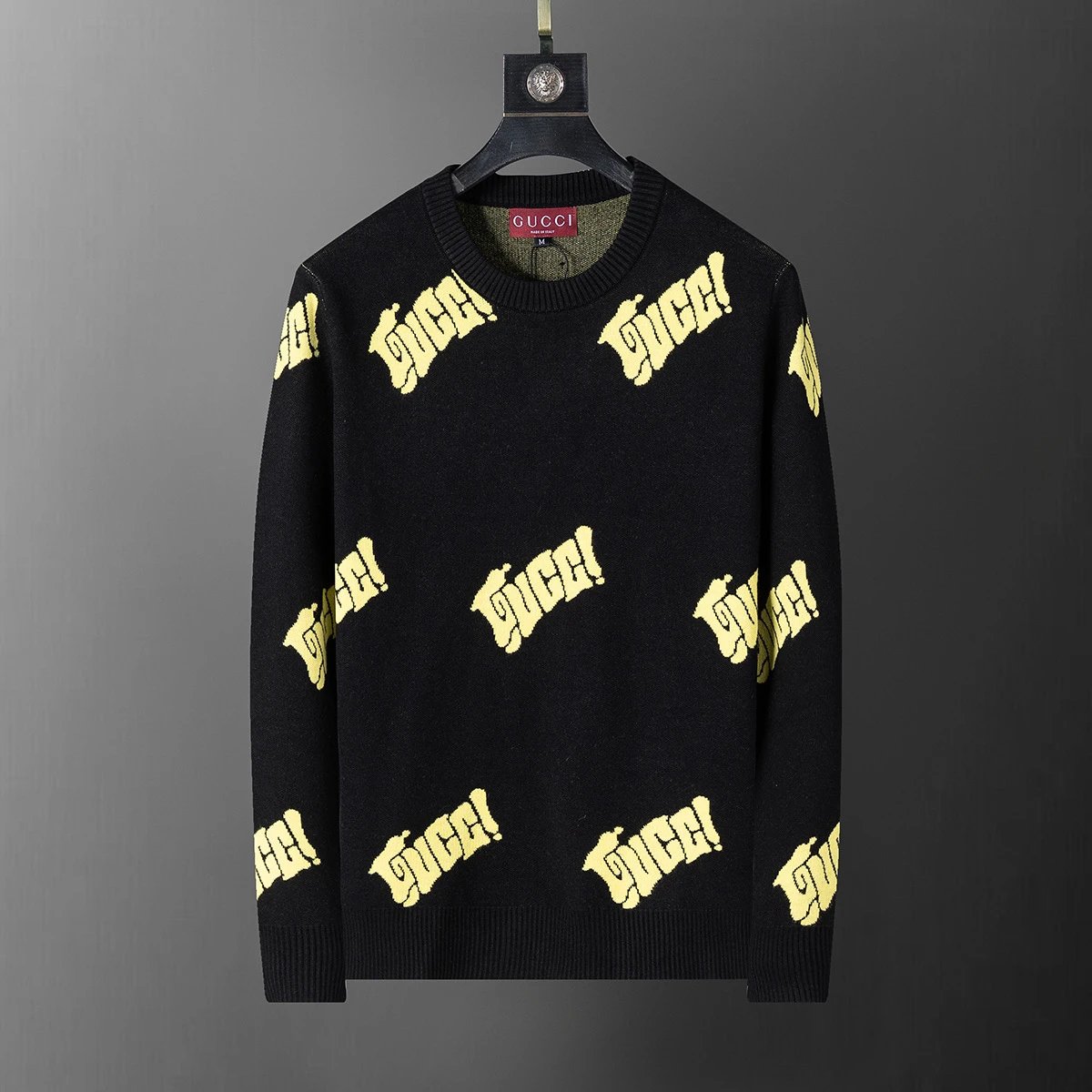 【-】Embroidered Long Sleeve Pullover Knit Sweater
