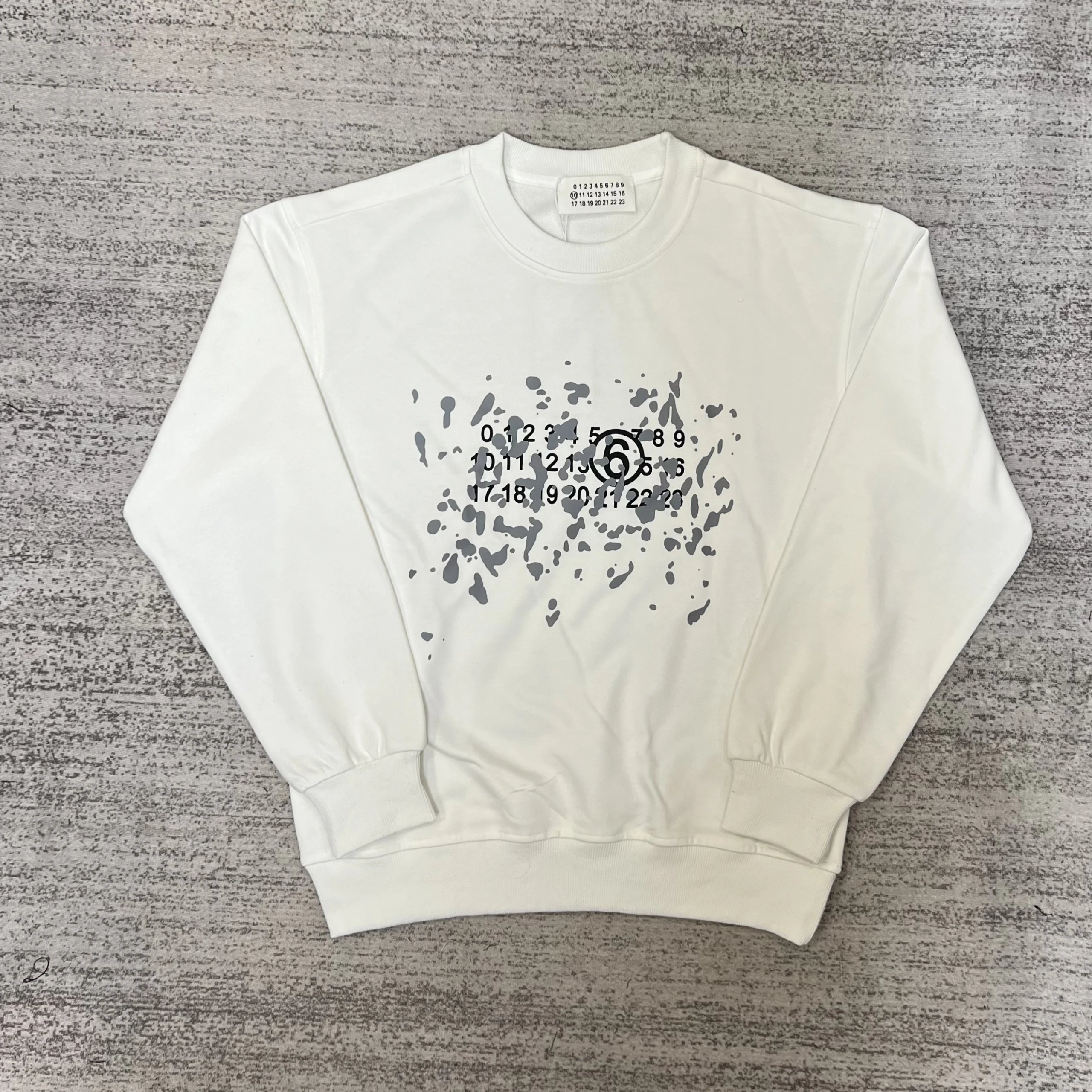 Maison Margiela MM6 Logo Print White Sweatshirt - 28