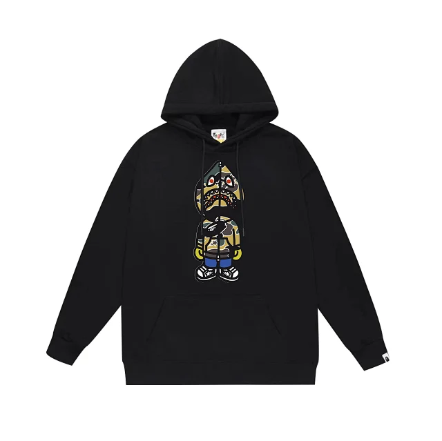 A BATHING APE Hoodies & Sweatshirts Graphic pullover hoodie with kangaroo pocket product detail image 4
