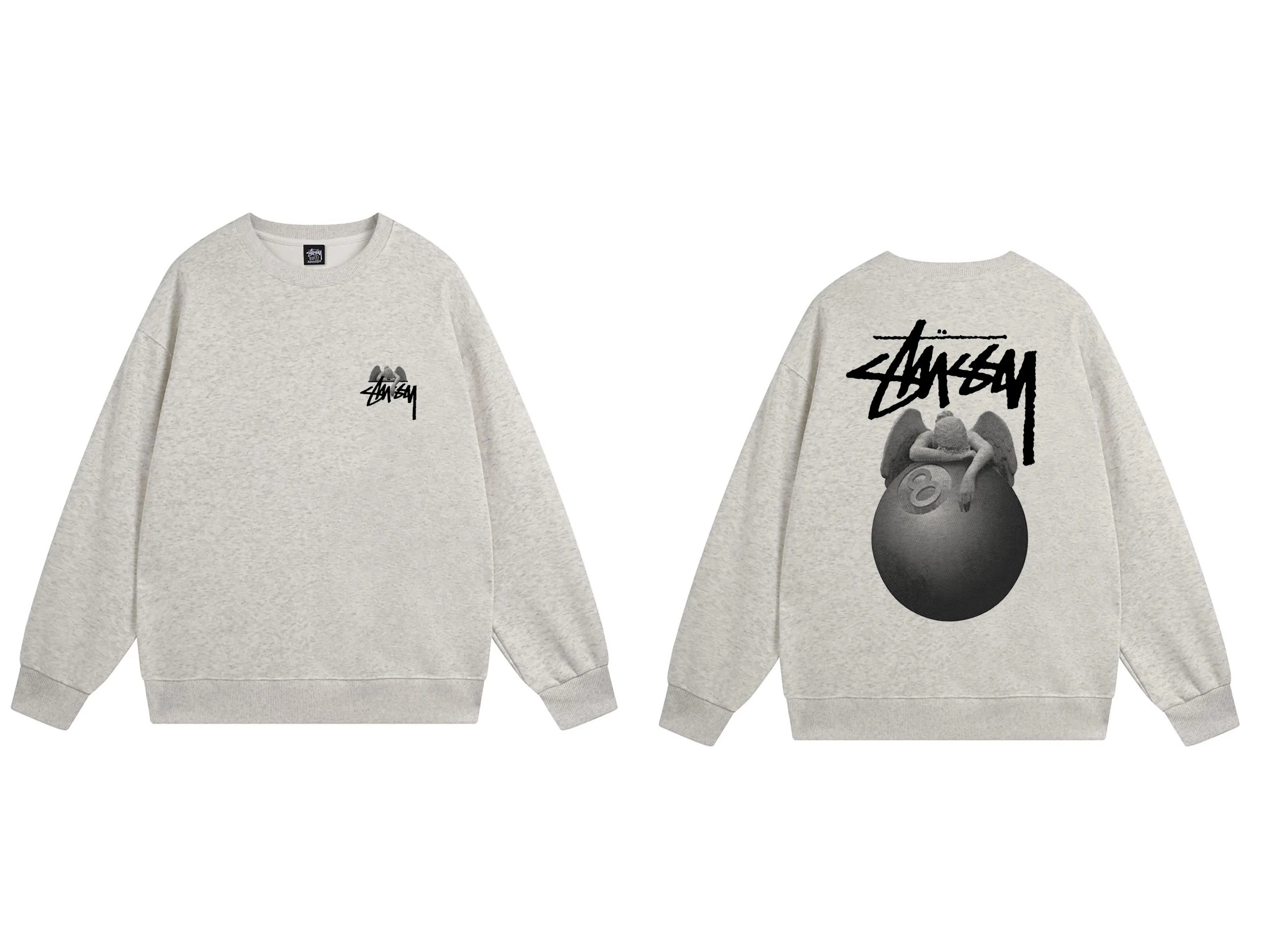 A Bathing Ape x Stussy Camo Circle Logo Gray Hoodie - 6