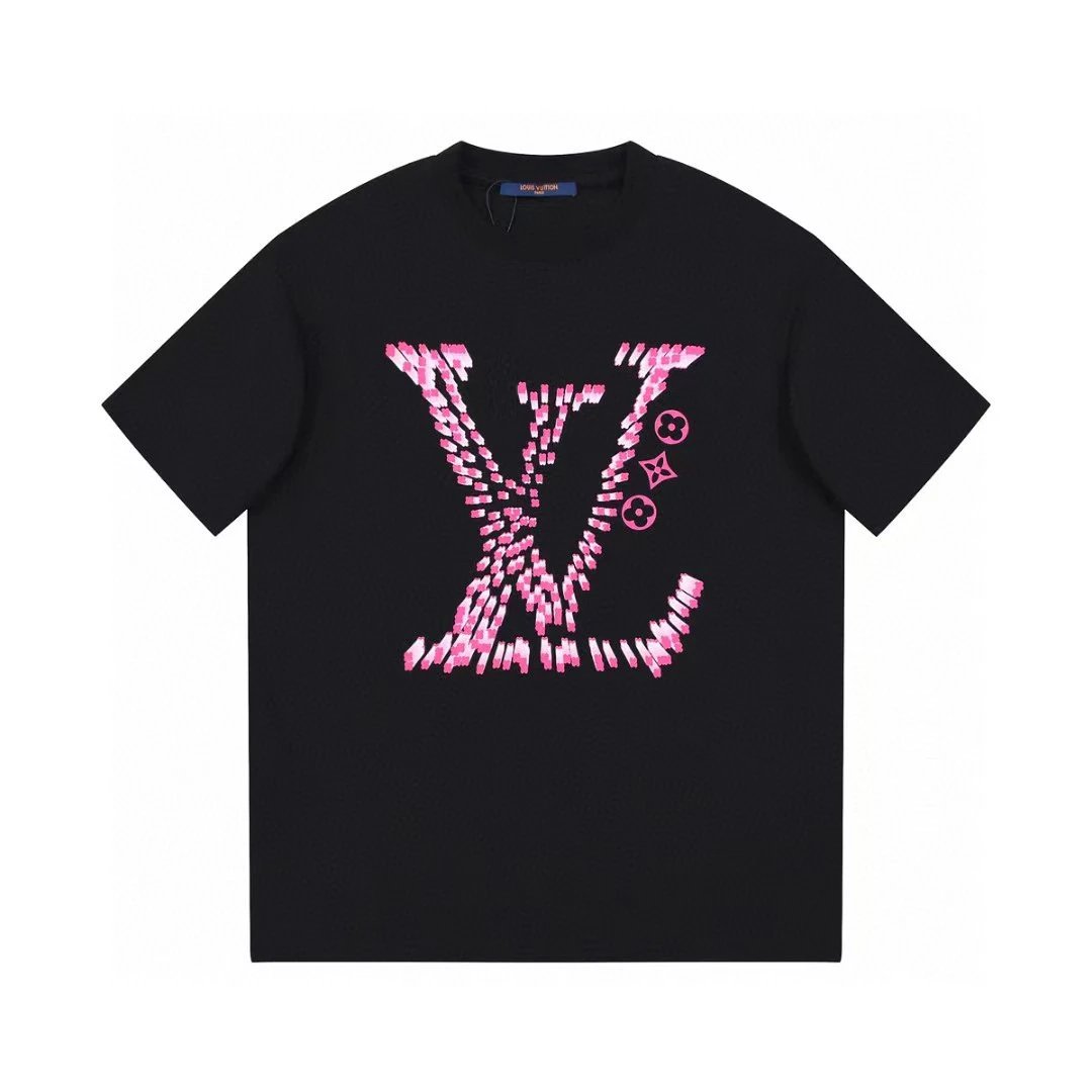 Louis Vuitton LV Monogram Exploding Logo Tee Black/Pink