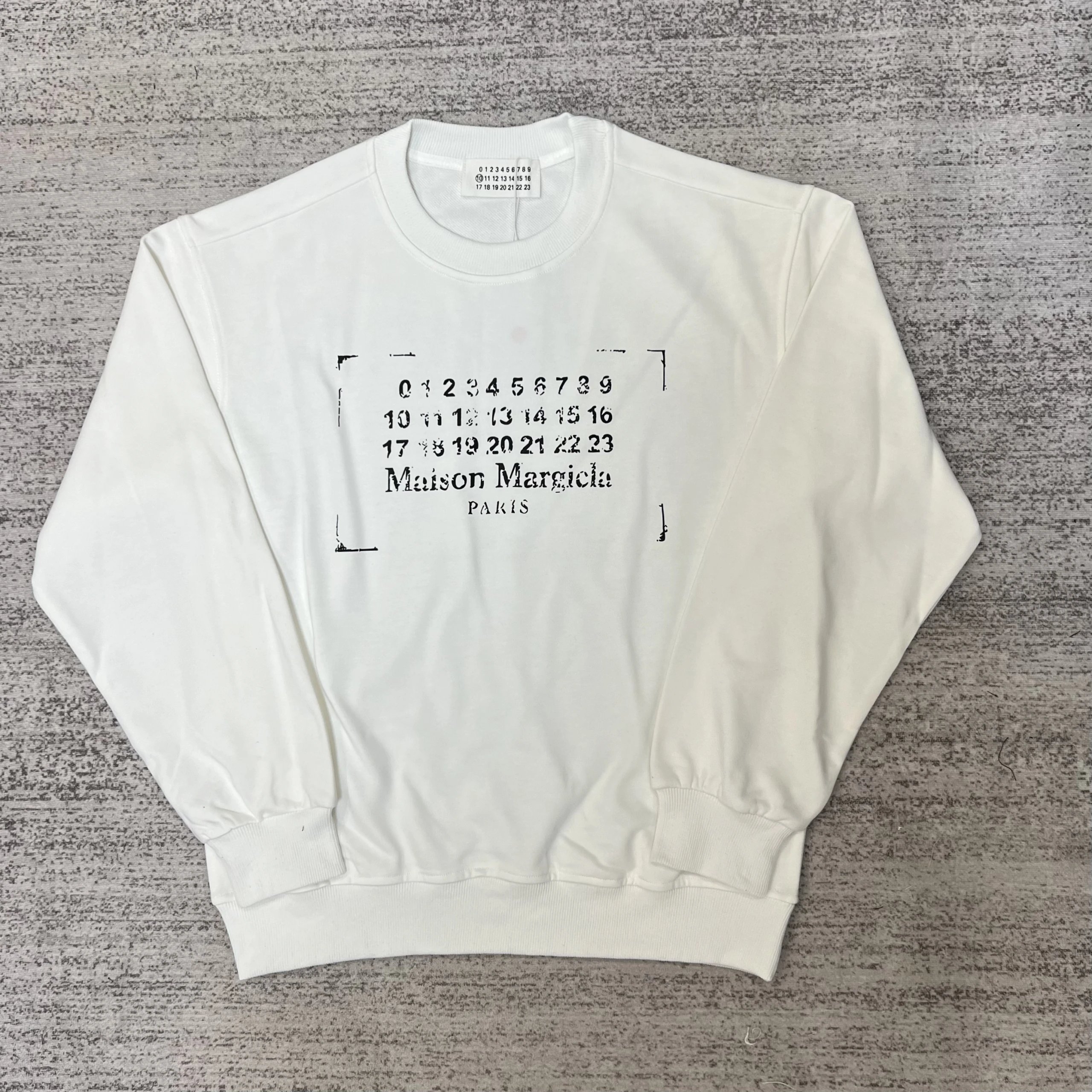 Maison Margiela MM6 Logo Print White Sweatshirt - 36