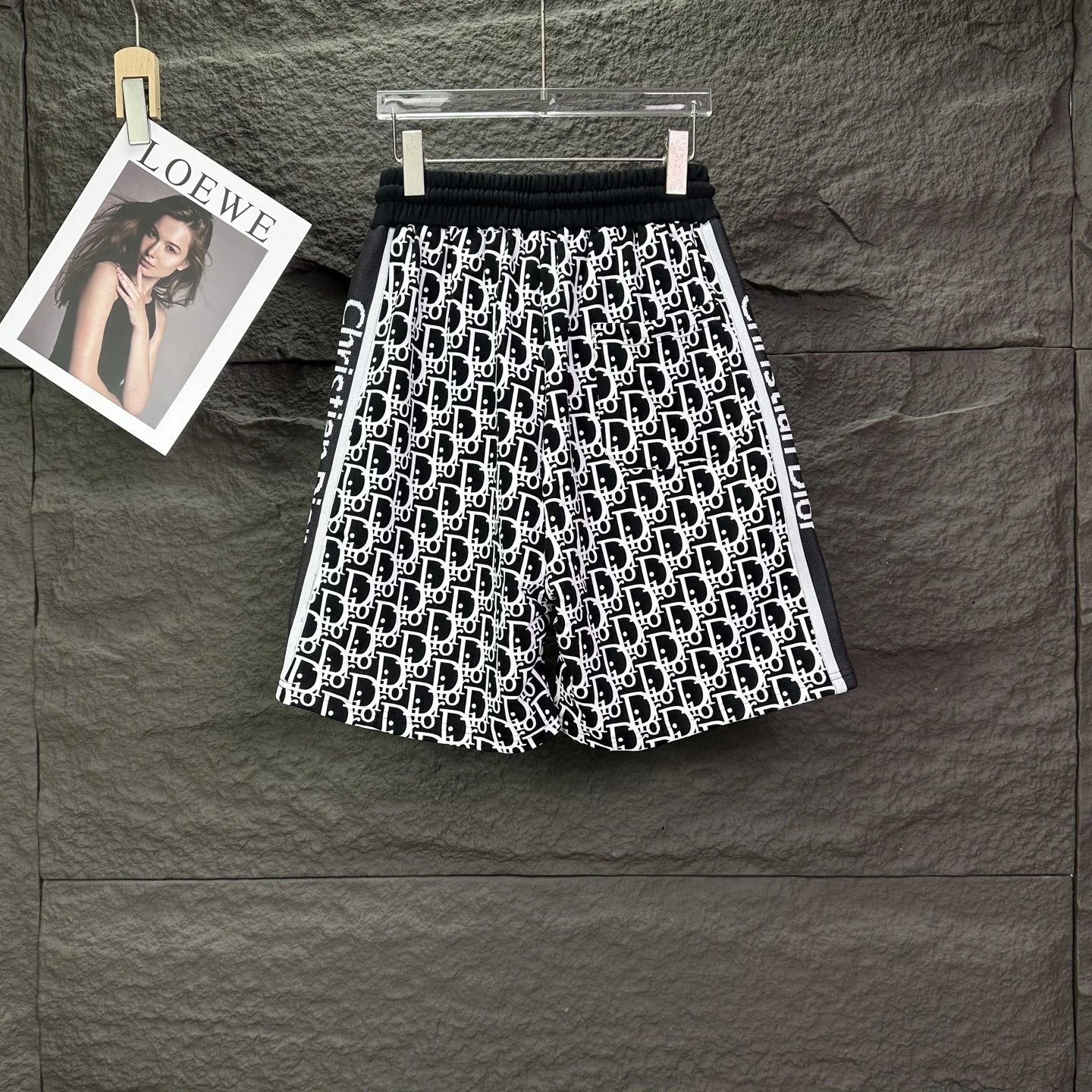 Dior Shorts Oblique Logo Print Drawstring image 6