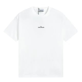 Stone Island Compass Logo White T-Shirt - 10