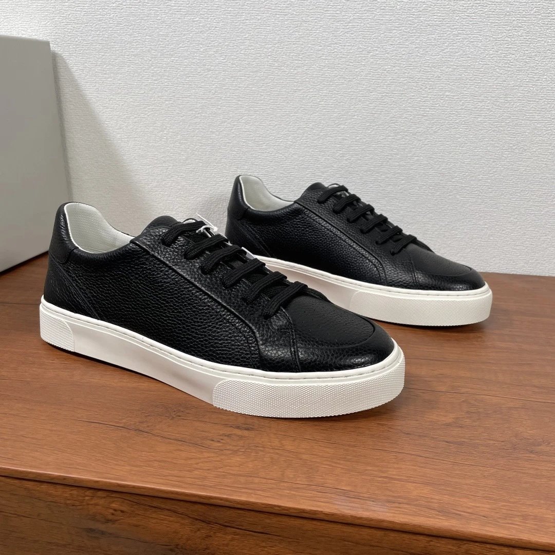 Brunello Cucinelli Low Top Sneaker Black Leather