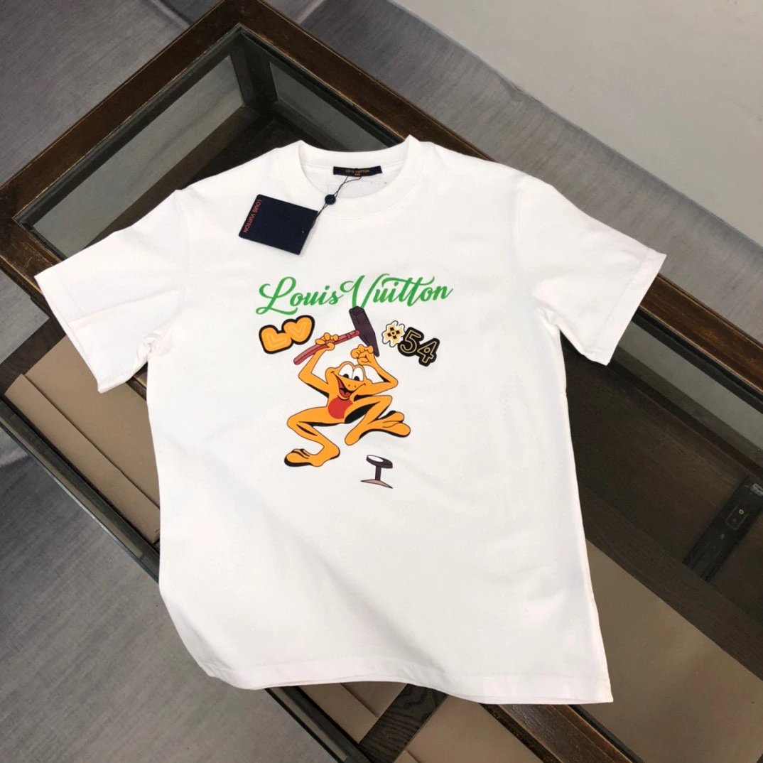 Louis Vuitton Logo Print Black T-Shirt - 11